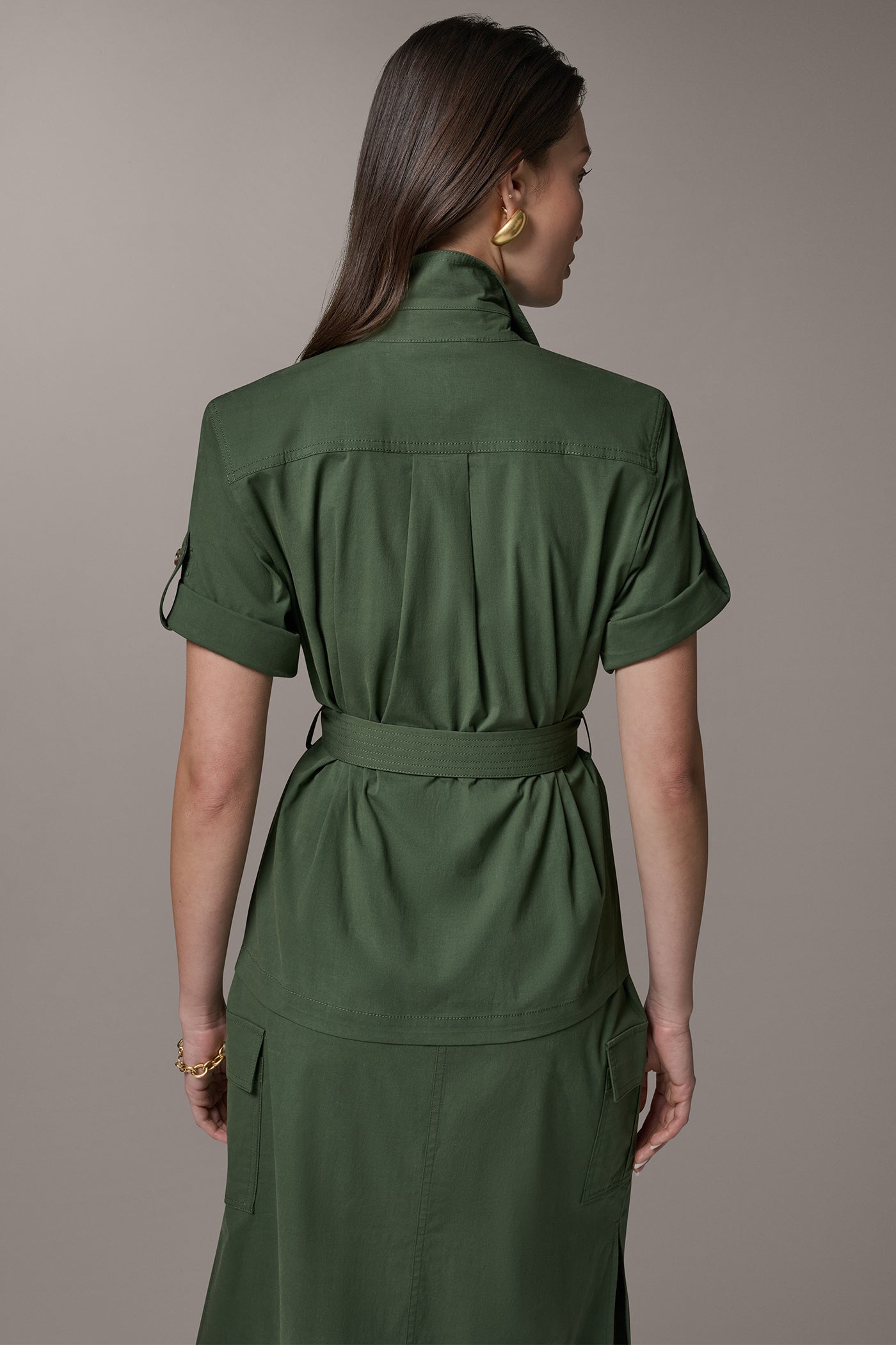 Verde SHORT SLEEVE SAFARI JACKET Donna Karan