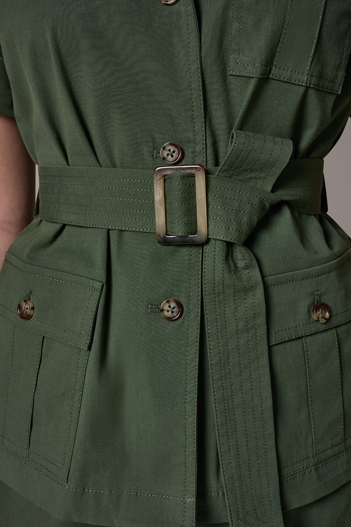 Verde SHORT SLEEVE SAFARI JACKET Donna Karan