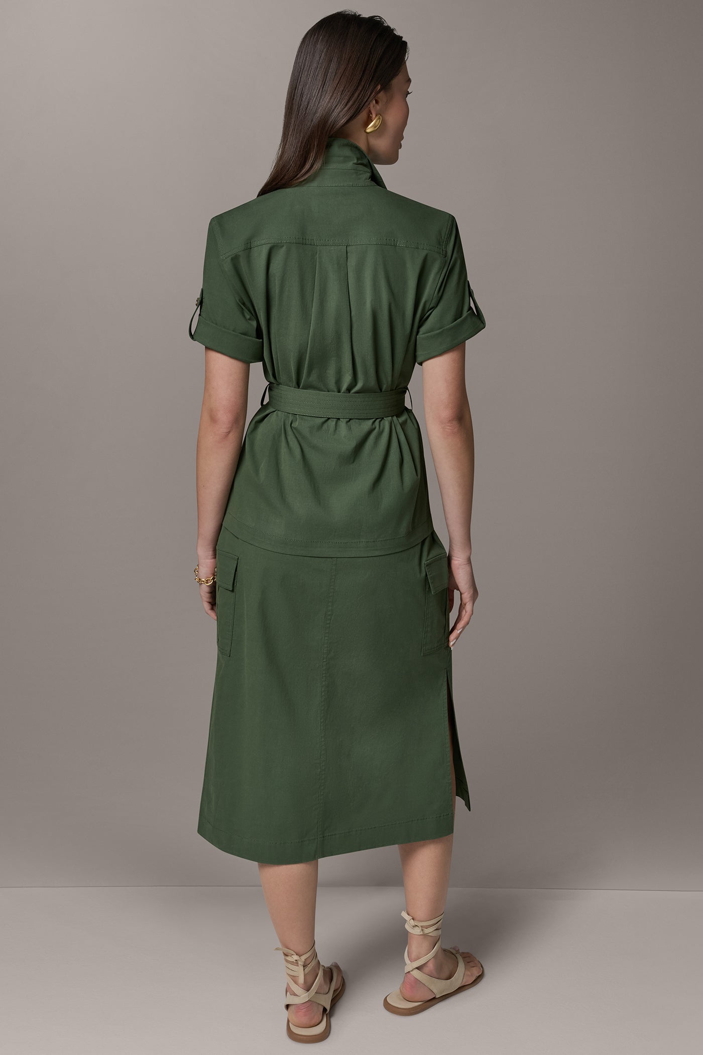 Verde SHORT SLEEVE SAFARI JACKET Donna Karan