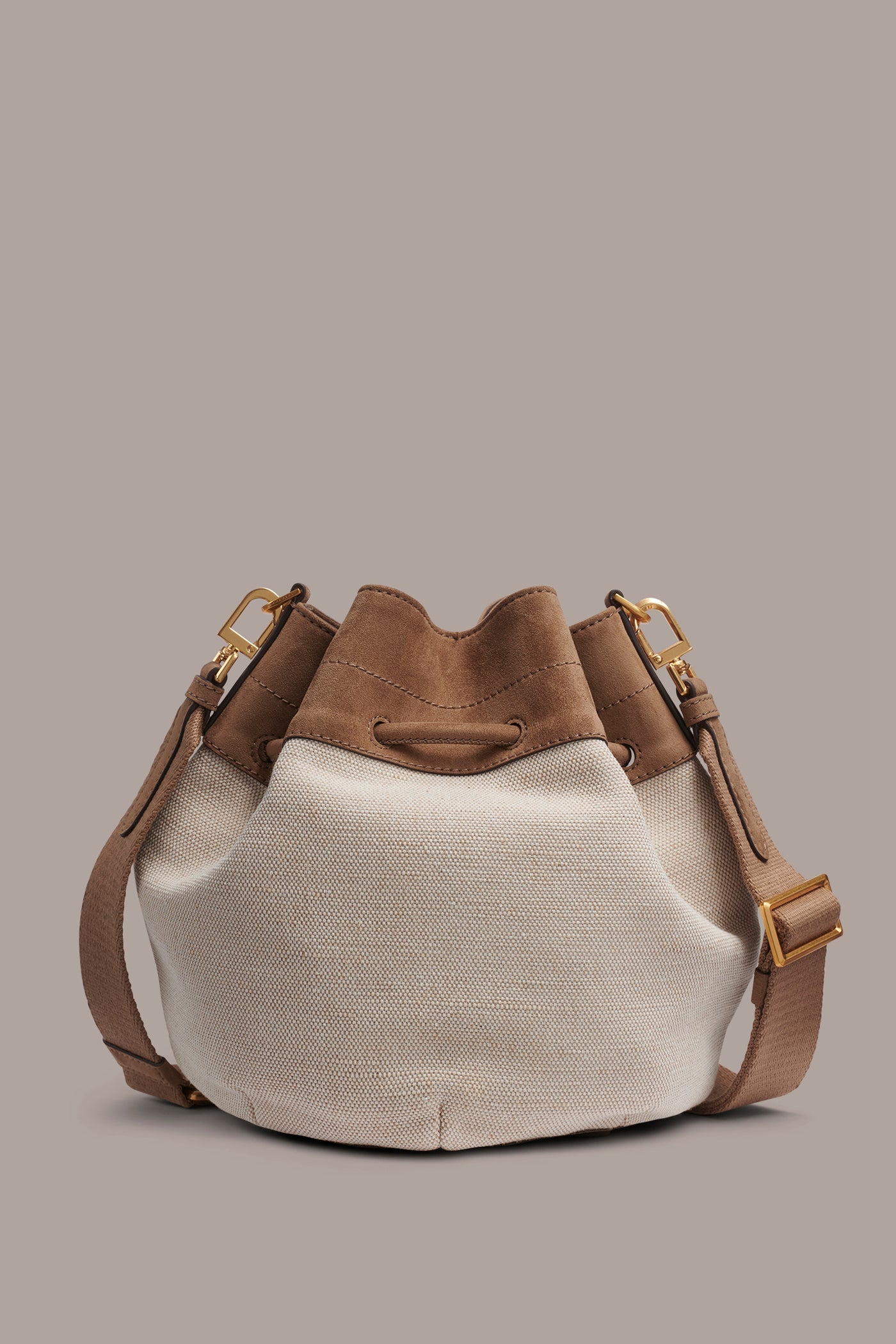 Natural WEEKEND CANVAS BUCKET BAG Donna Karan
