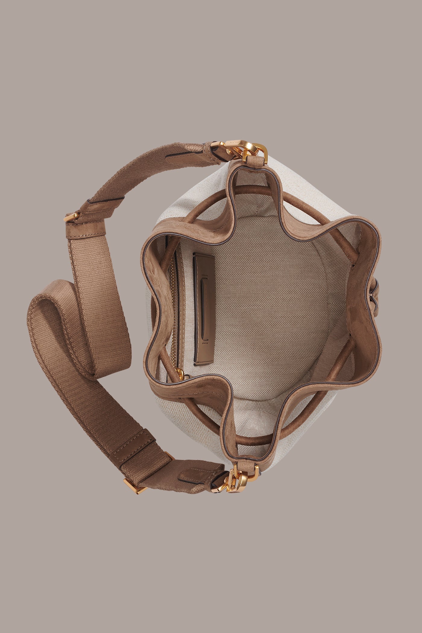Natural WEEKEND CANVAS BUCKET BAG Donna Karan