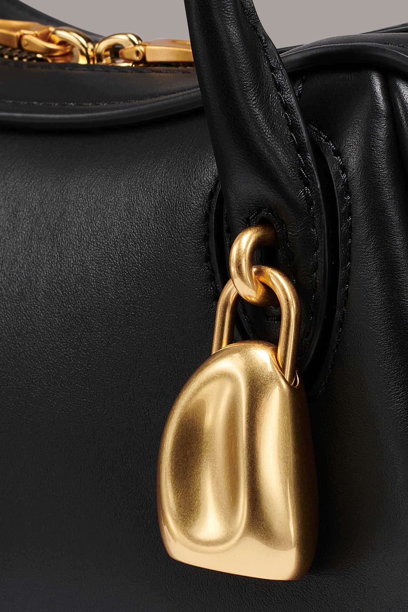 Black/Gold TERRY SHOULDER BAG Donna Karan