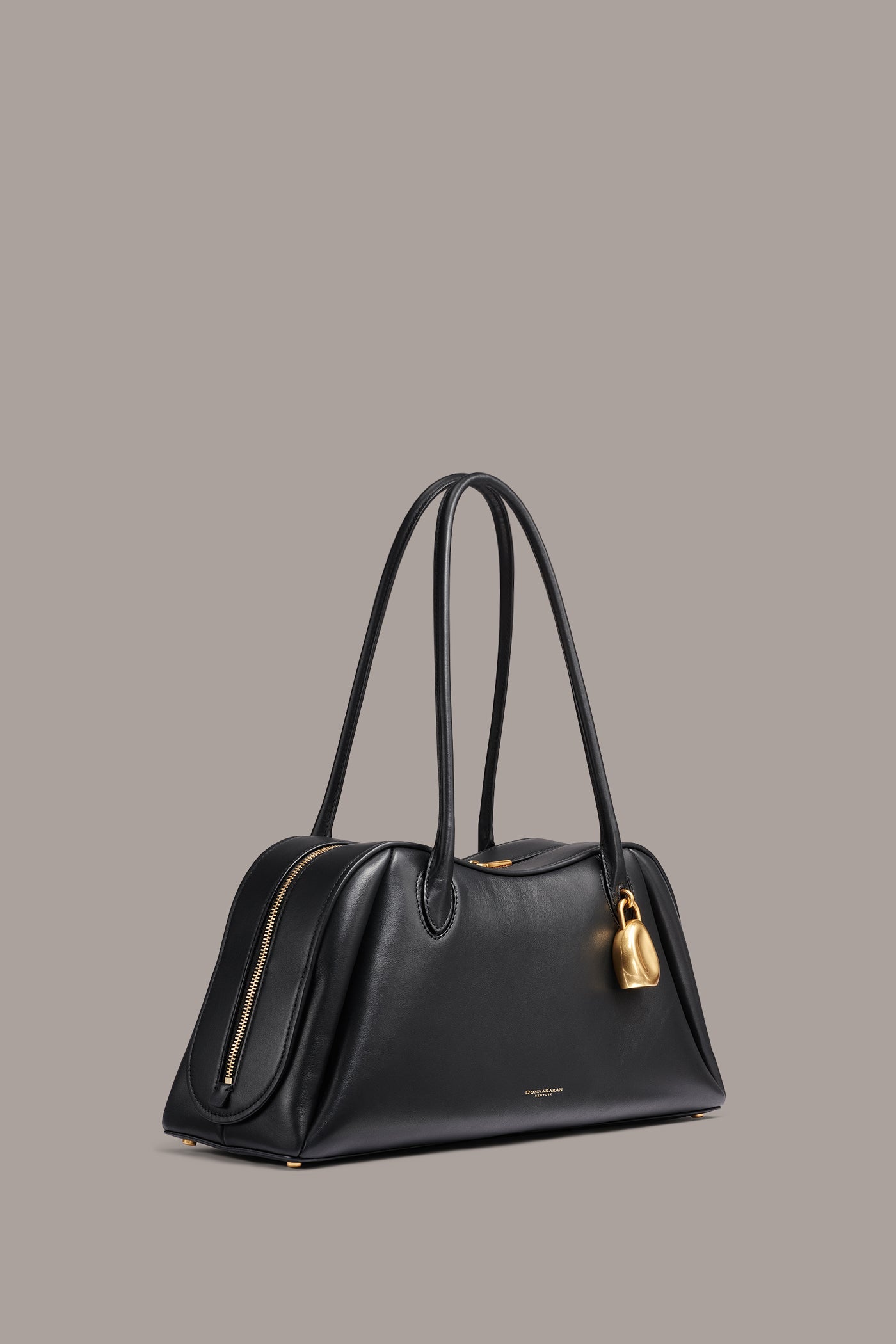 Black / Gold TERRY LARGE SHOULDER Donna Karan