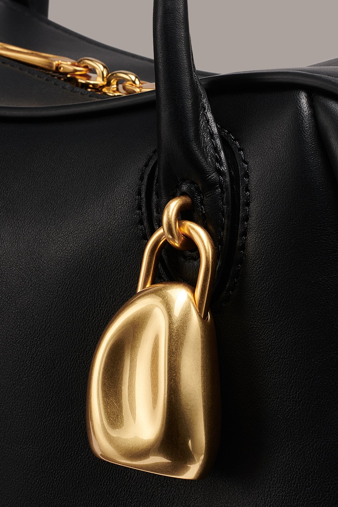Black / Gold TERRY LARGE SHOULDER Donna Karan