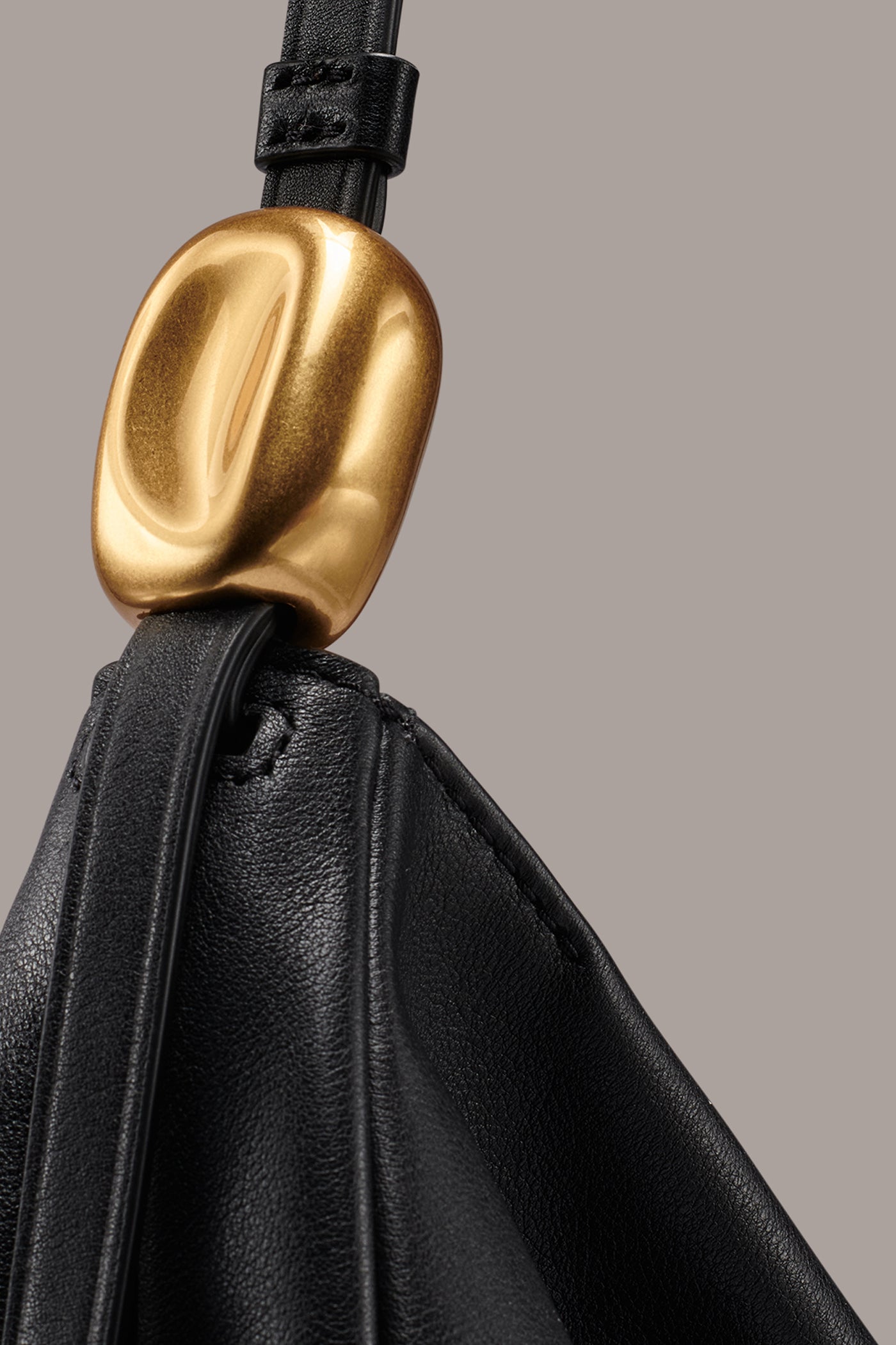 Black/Gold VELVET LARGE SHOULDER BAG Donna Karan