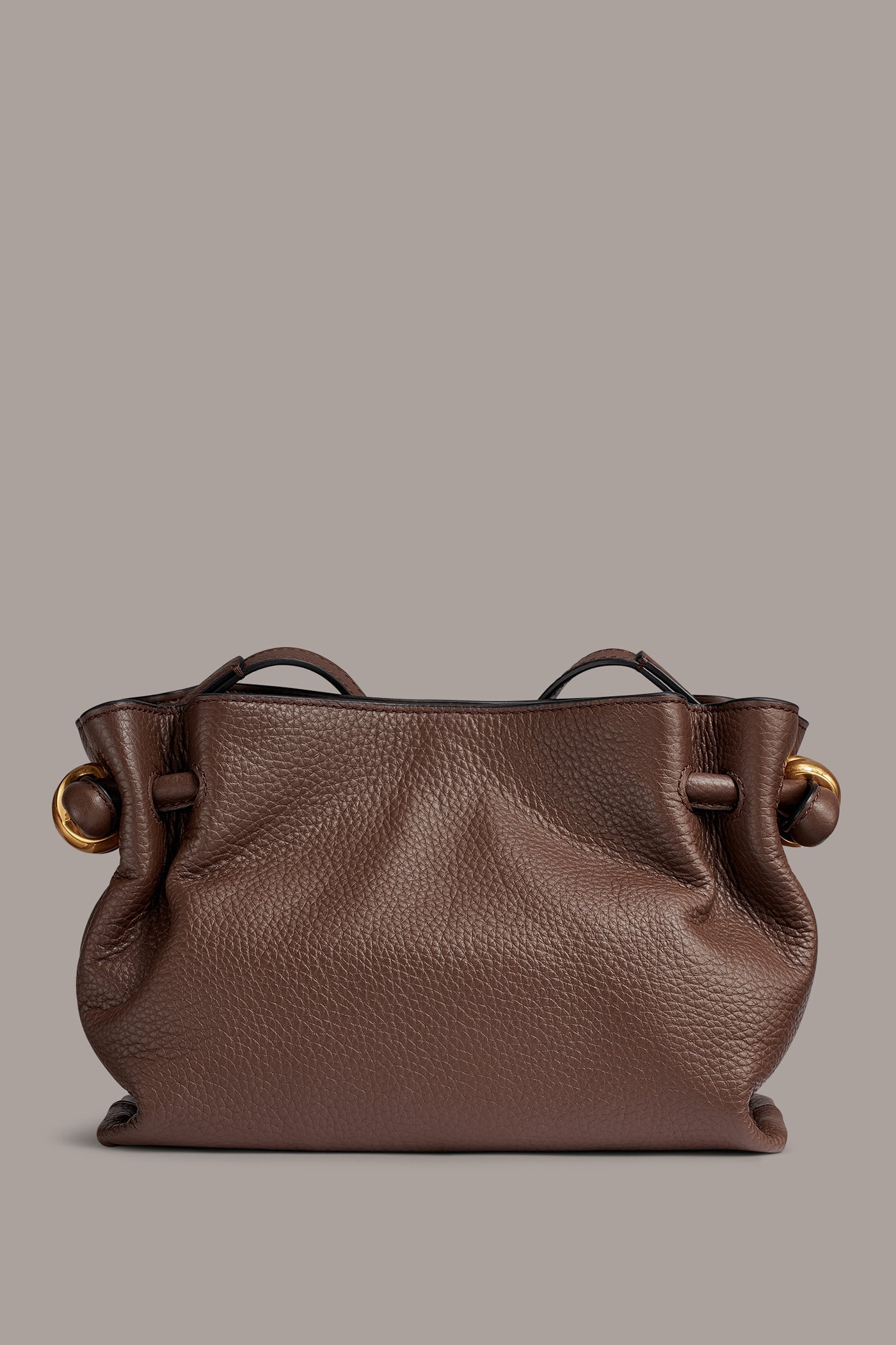 Umber CASHMERE LEATHER CROSSBODY BAG Donna Karan