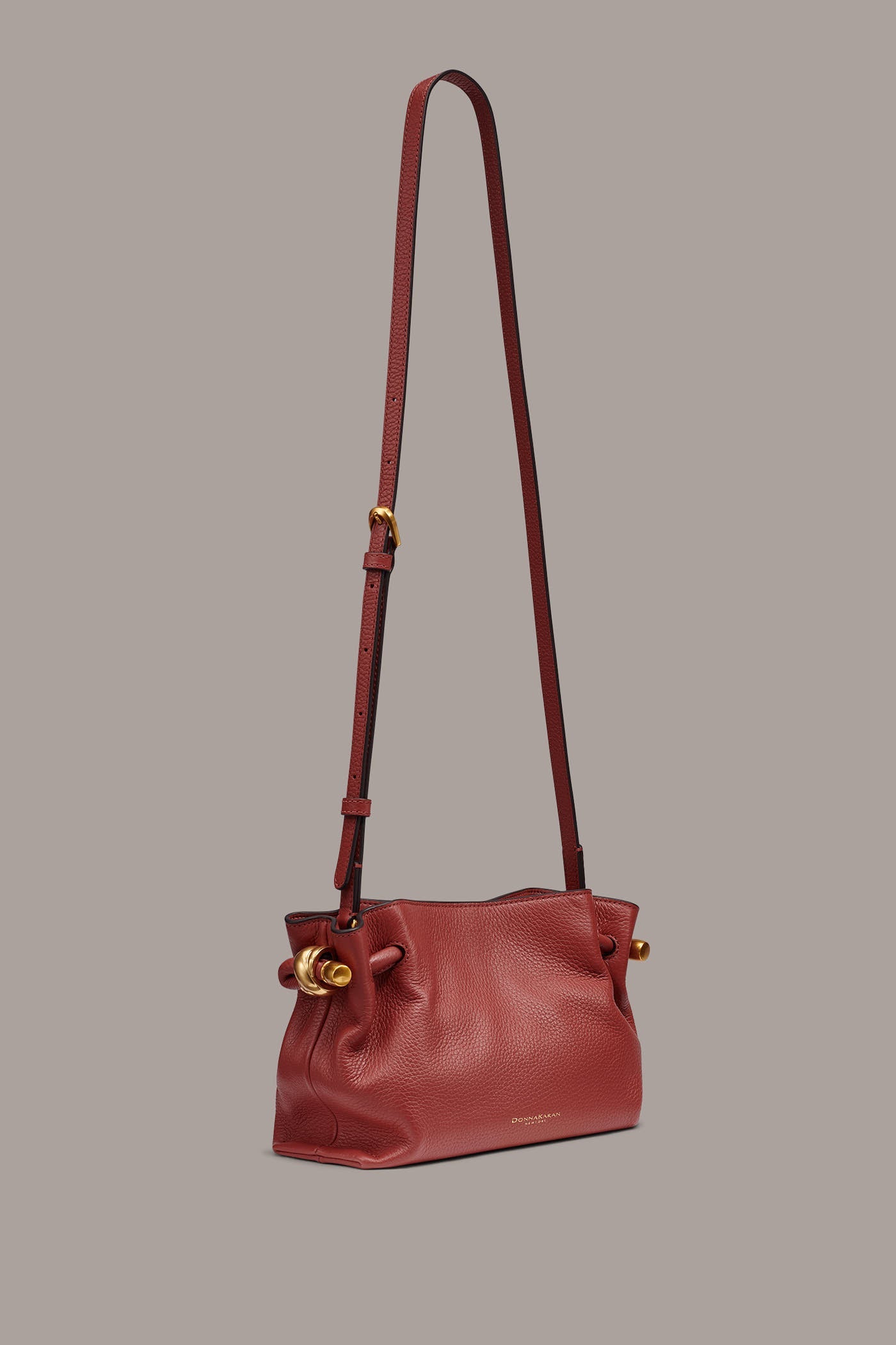 Sunbaked CASHMERE LEATHER CROSSBODY BAG Donna Karan