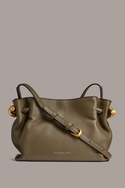 Capers CASHMERE LEATHER CROSSBODY BAG Donna Karan