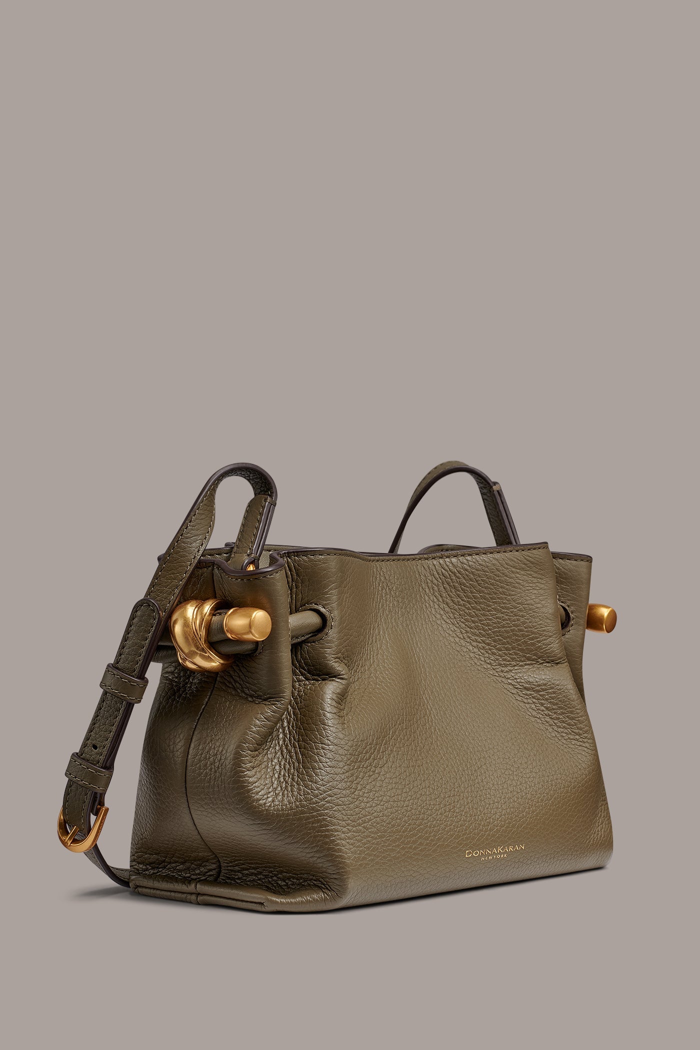 Capers CASHMERE LEATHER CROSSBODY BAG Donna Karan