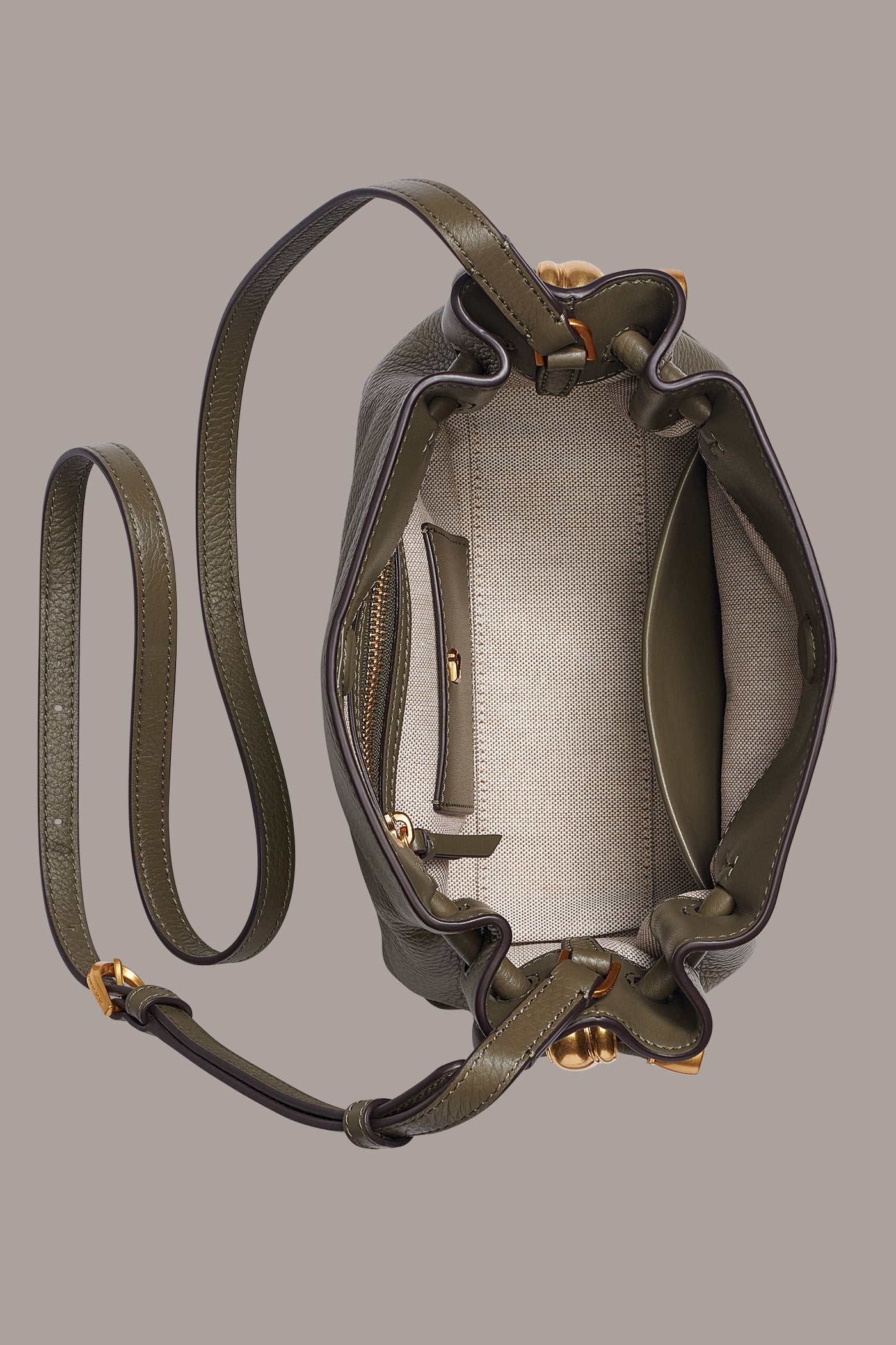 Capers CASHMERE LEATHER CROSSBODY BAG Donna Karan