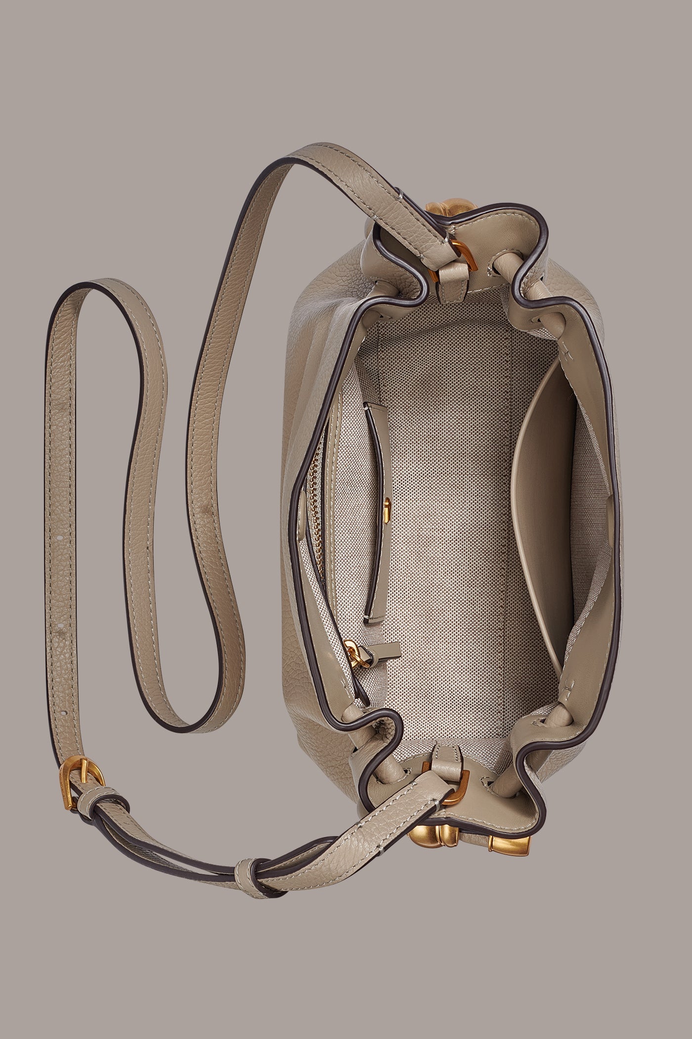 Moth CASHMERE LEATHER CROSSBODY BAG Donna Karan