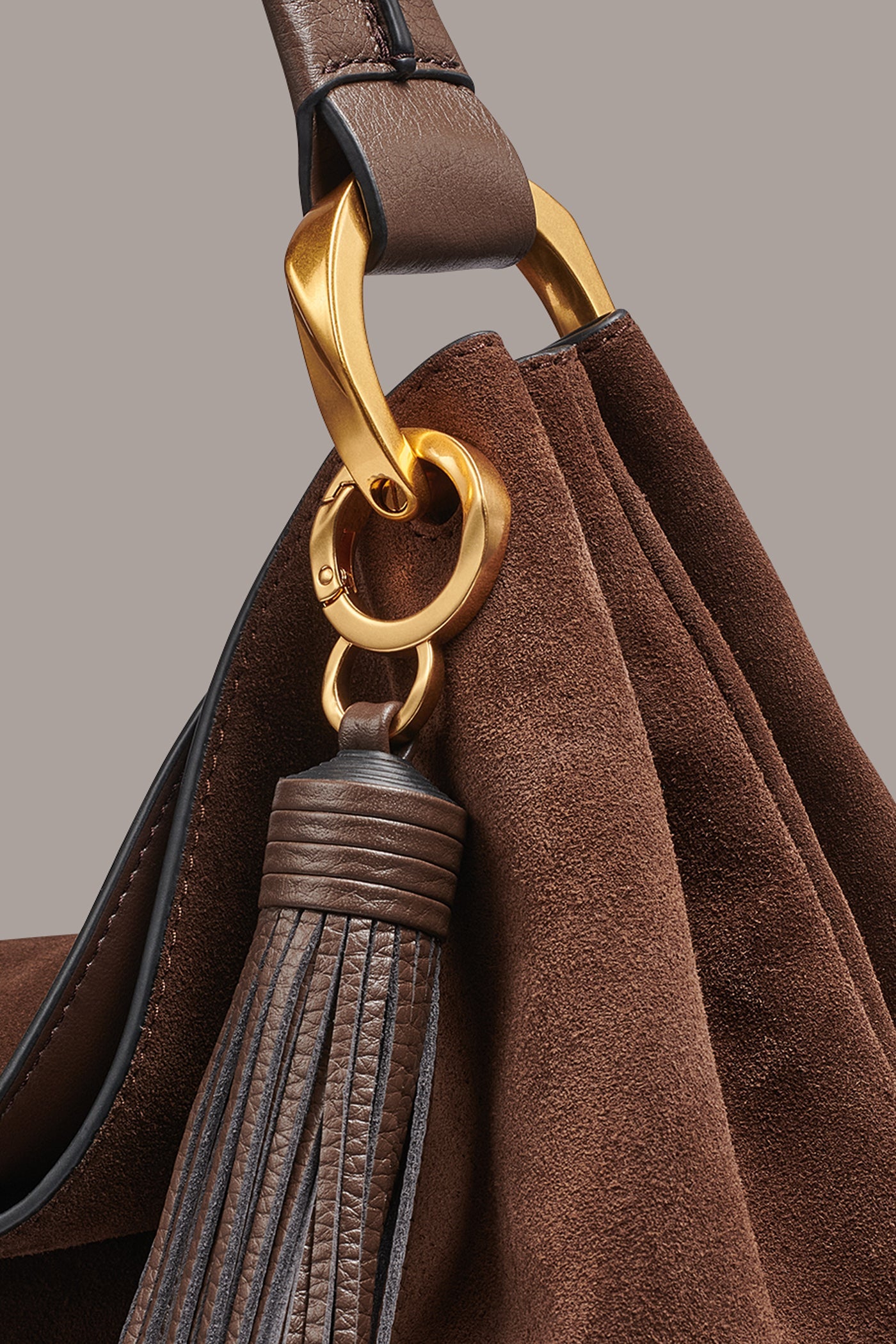 Chocolate GLENWOOD SHOULDER BAG Donna Karan