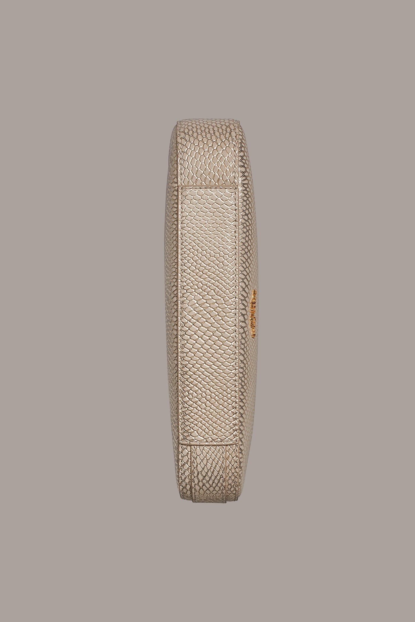Metallic Bone JERSEY METALLIC SNAKE-EFFECT SHOULDER BAG Donna Karan