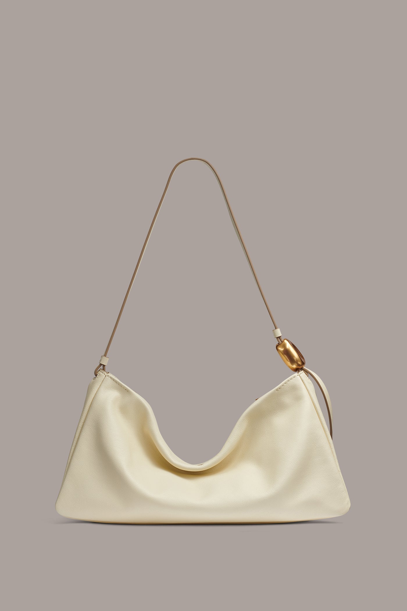 Buttercream VELVET LARGE SHOULDER BAG Donna Karan