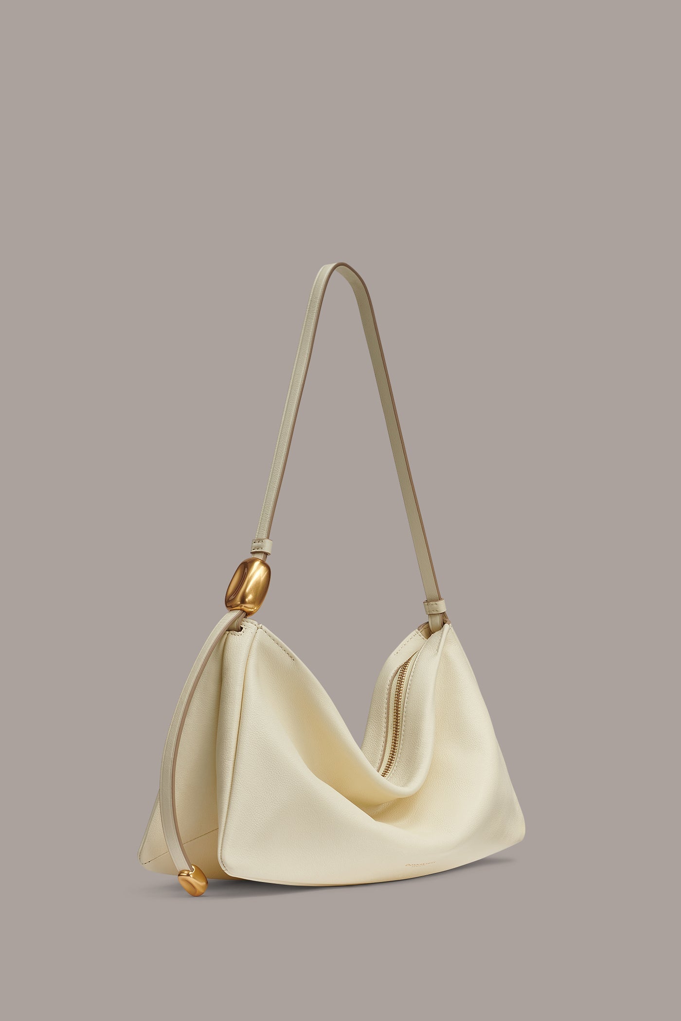 Buttercream VELVET LARGE SHOULDER BAG Donna Karan