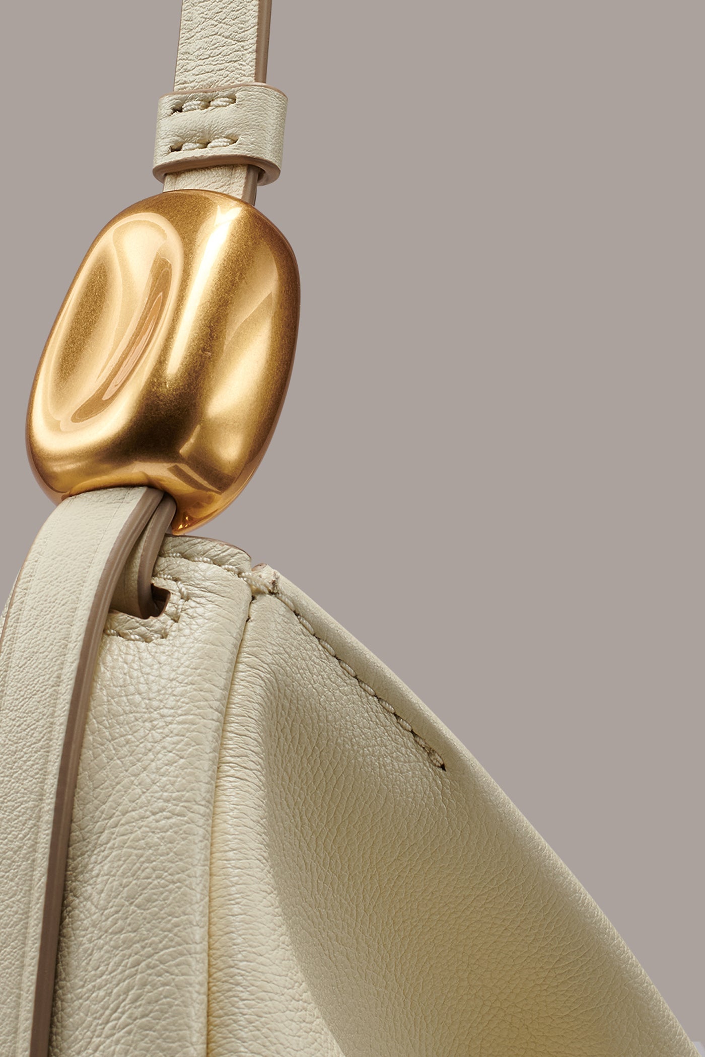 Buttercream VELVET LARGE SHOULDER BAG Donna Karan