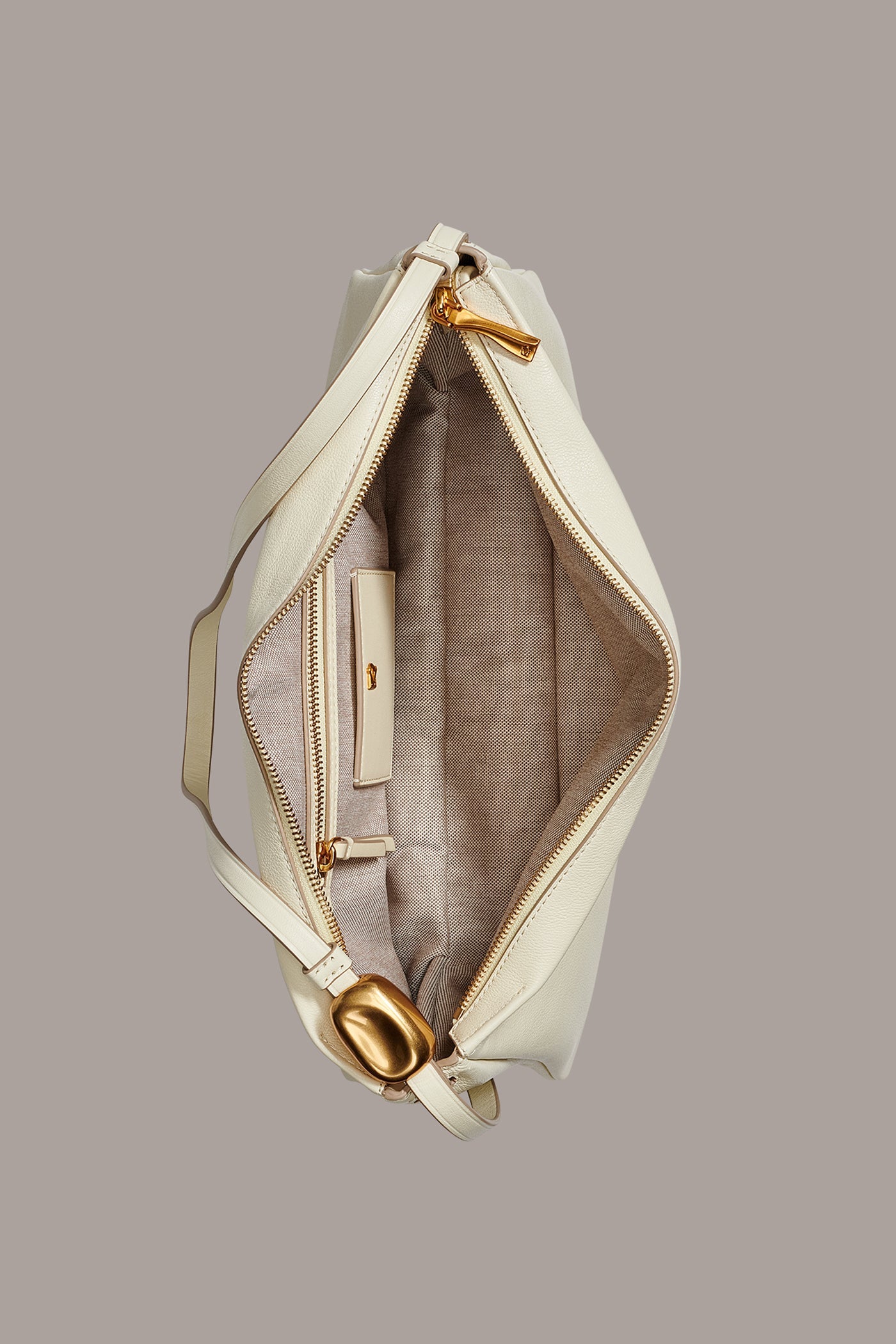 Buttercream VELVET LARGE SHOULDER BAG Donna Karan