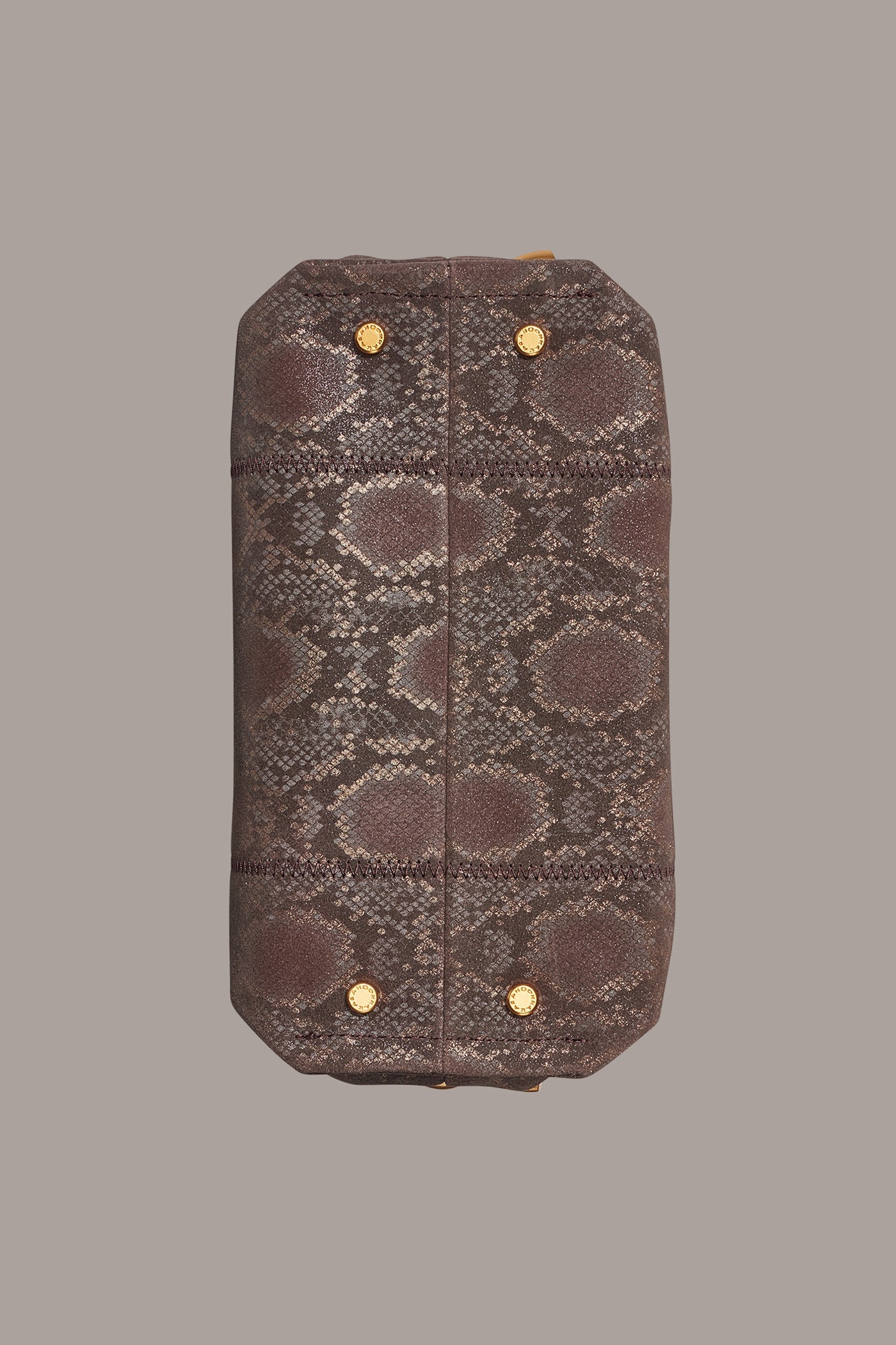 Brown Multi CASHMERE SNAKE-EFFECT CROSSBODY BAG Donna Karan