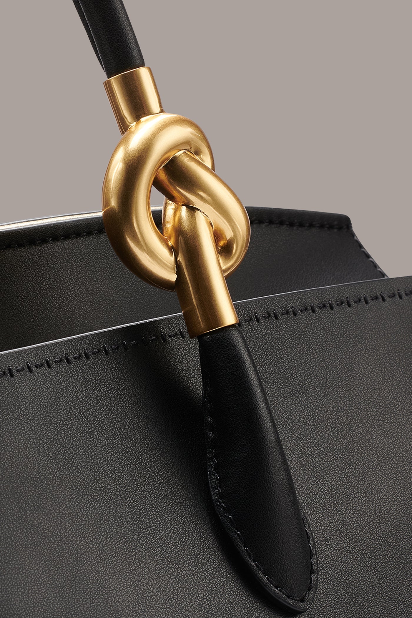 Black / Gold LODEN SATCHEL Donna Karan