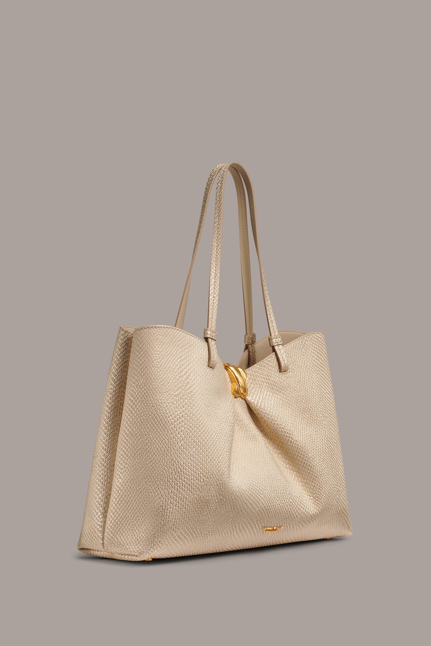 Metallic Bone CAMBRIC SNAKE TOTE Donna Karan