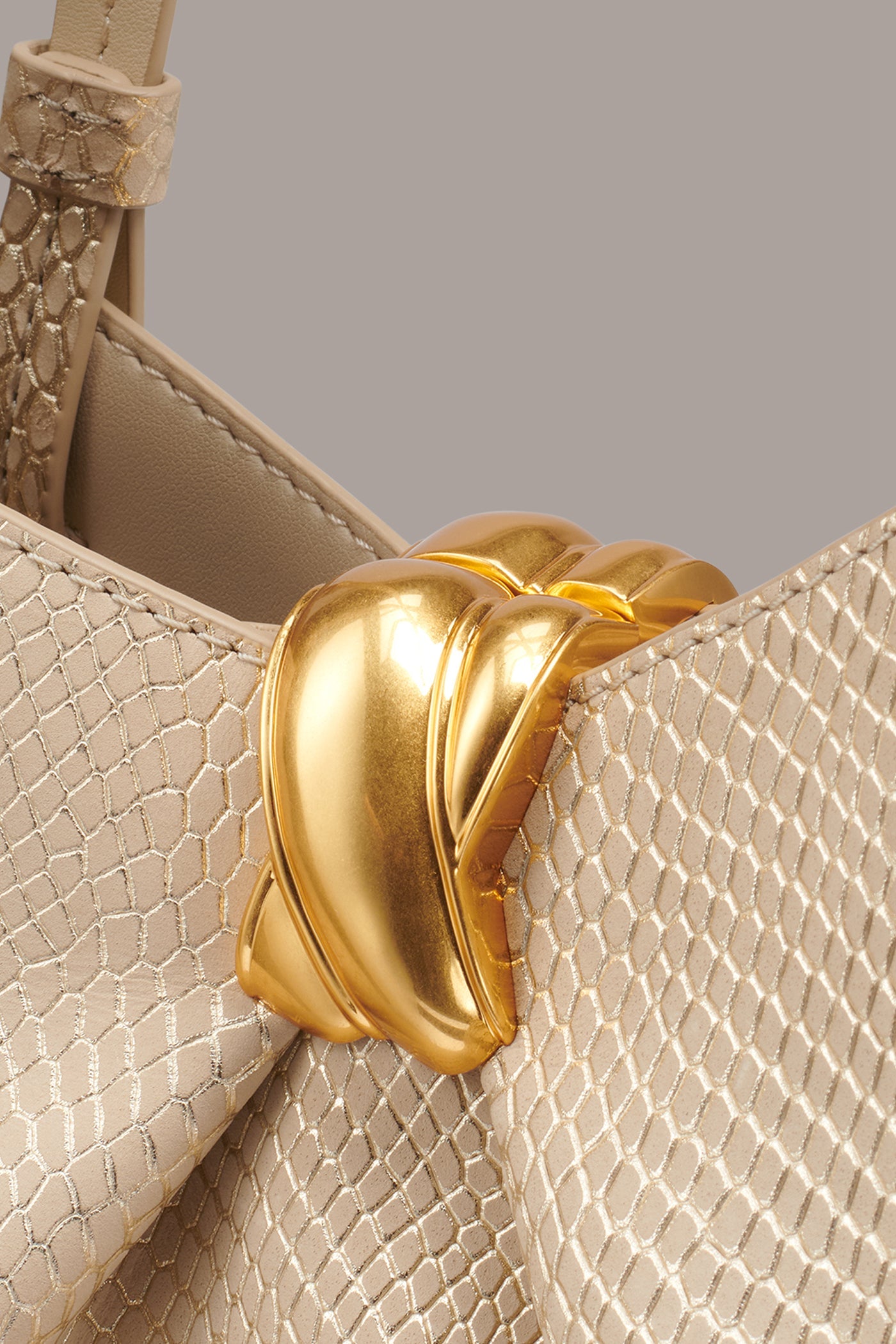 Metallic Bone CAMBRIC SNAKE TOTE Donna Karan
