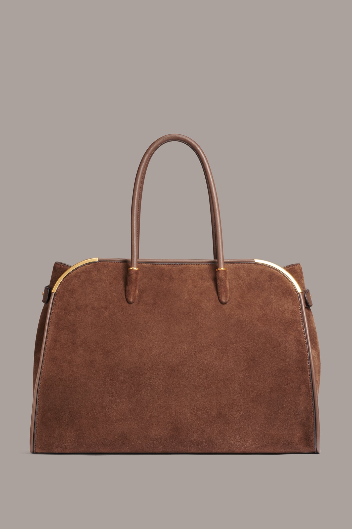 Chocolate SATIN TOTE Donna Karan