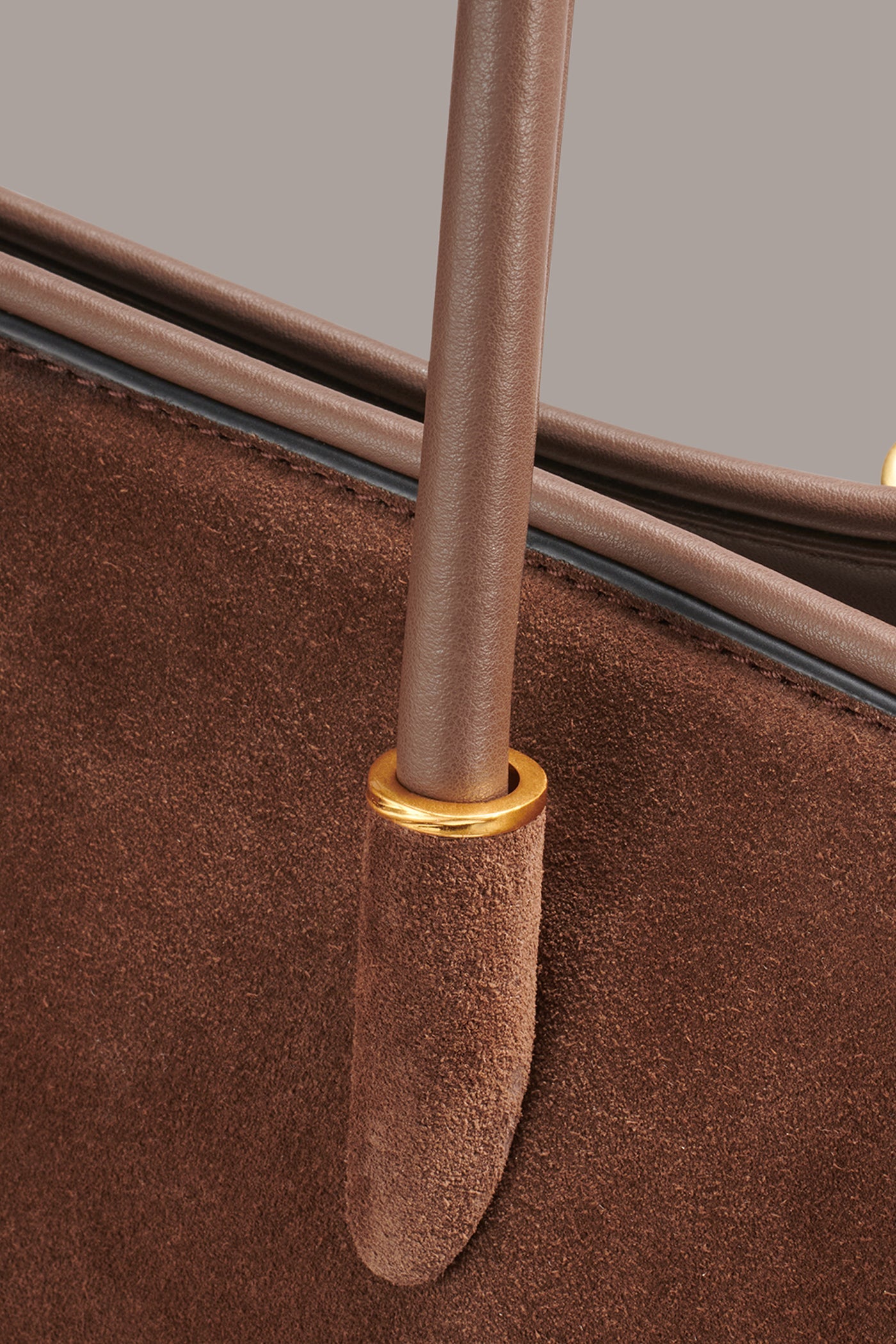 Chocolate SATIN TOTE Donna Karan