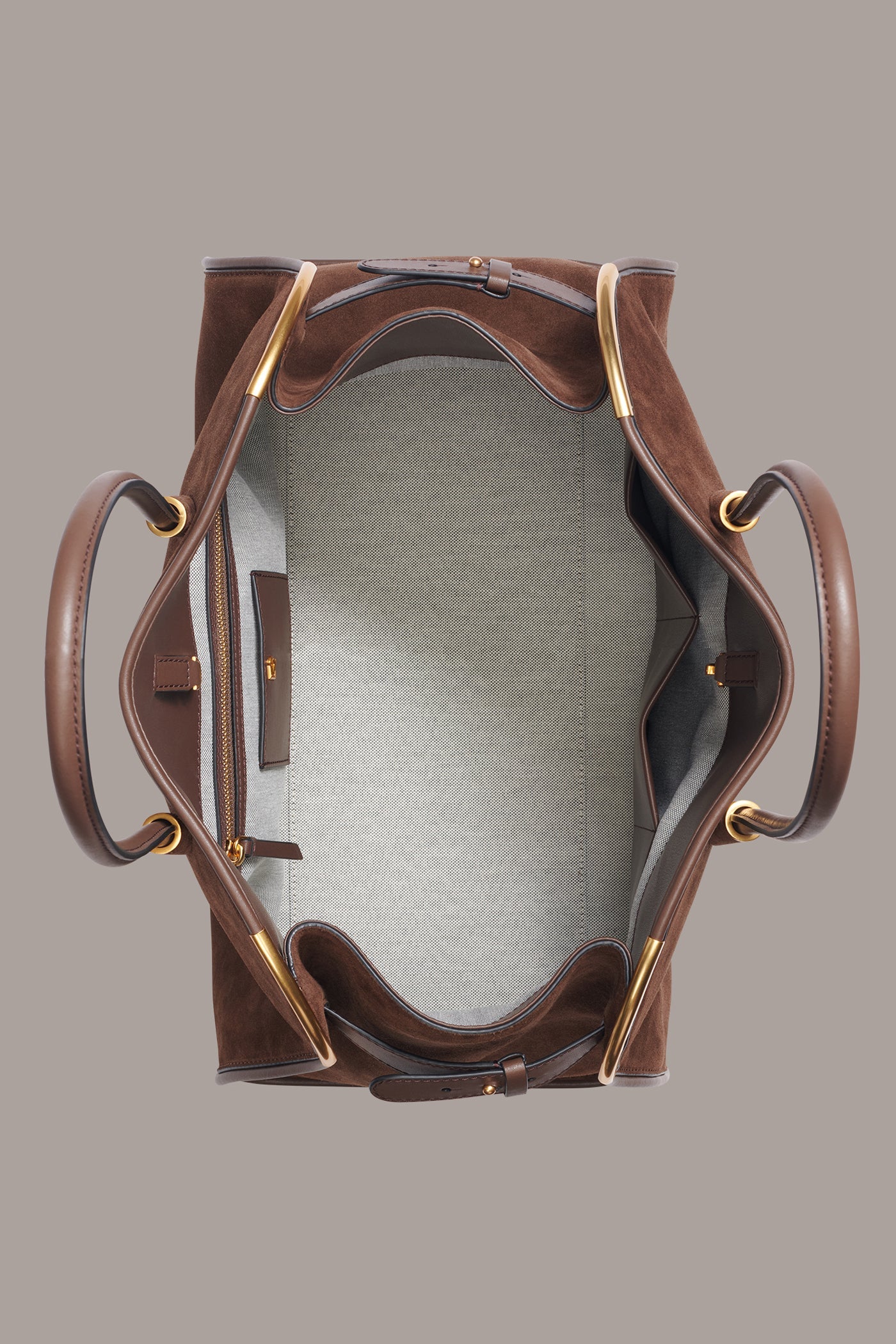 Chocolate SATIN TOTE Donna Karan
