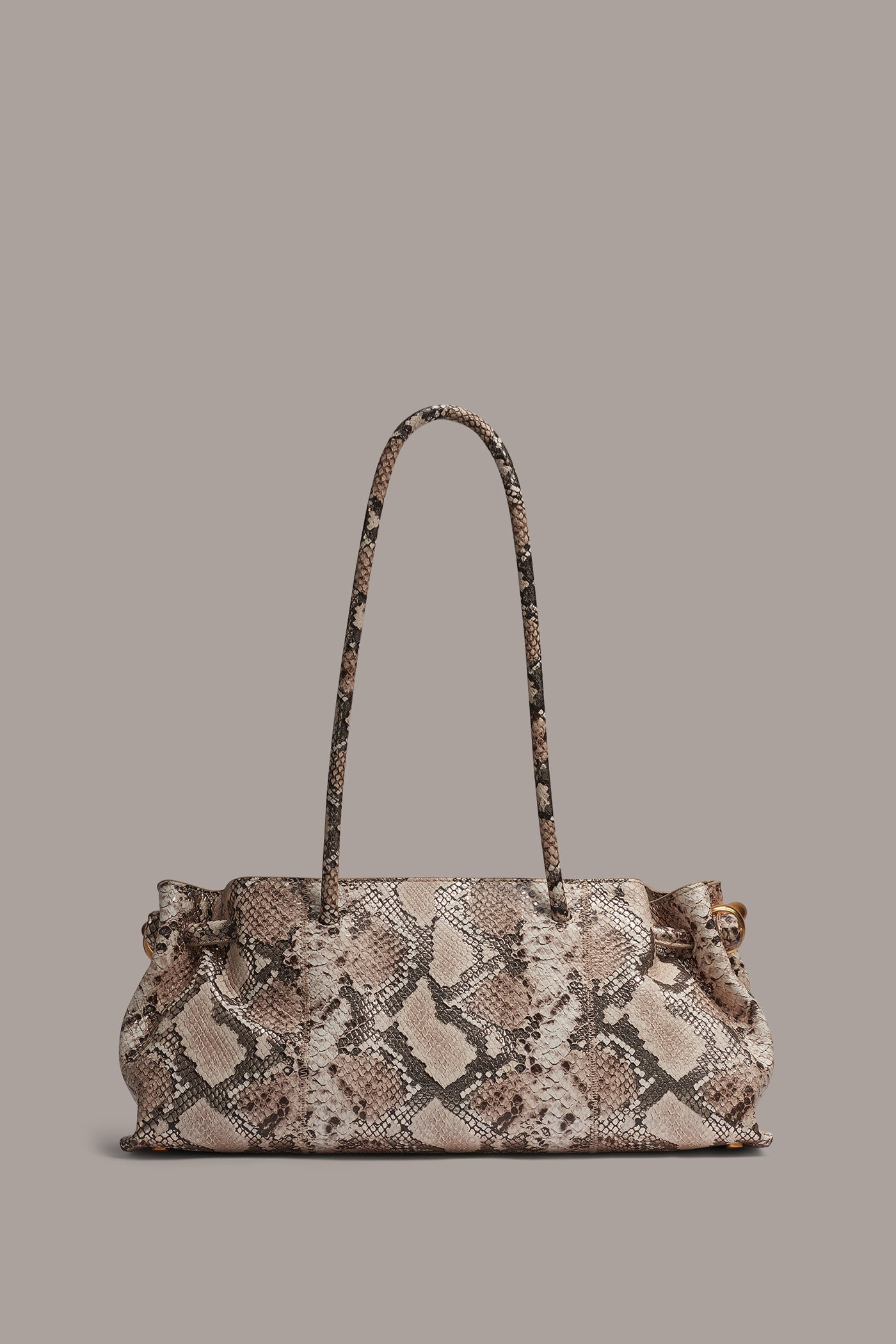 Neutral Multi CASHMERE SNAKE-EFFECT MEDIUM TOTE Donna Karan