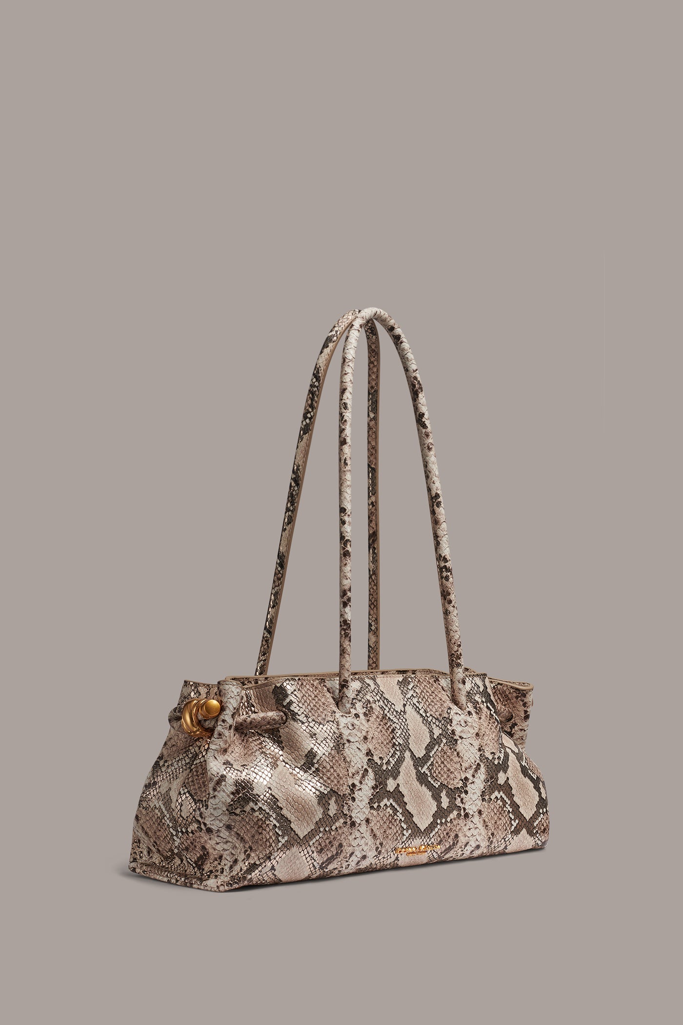Neutral Multi CASHMERE SNAKE-EFFECT MEDIUM TOTE Donna Karan