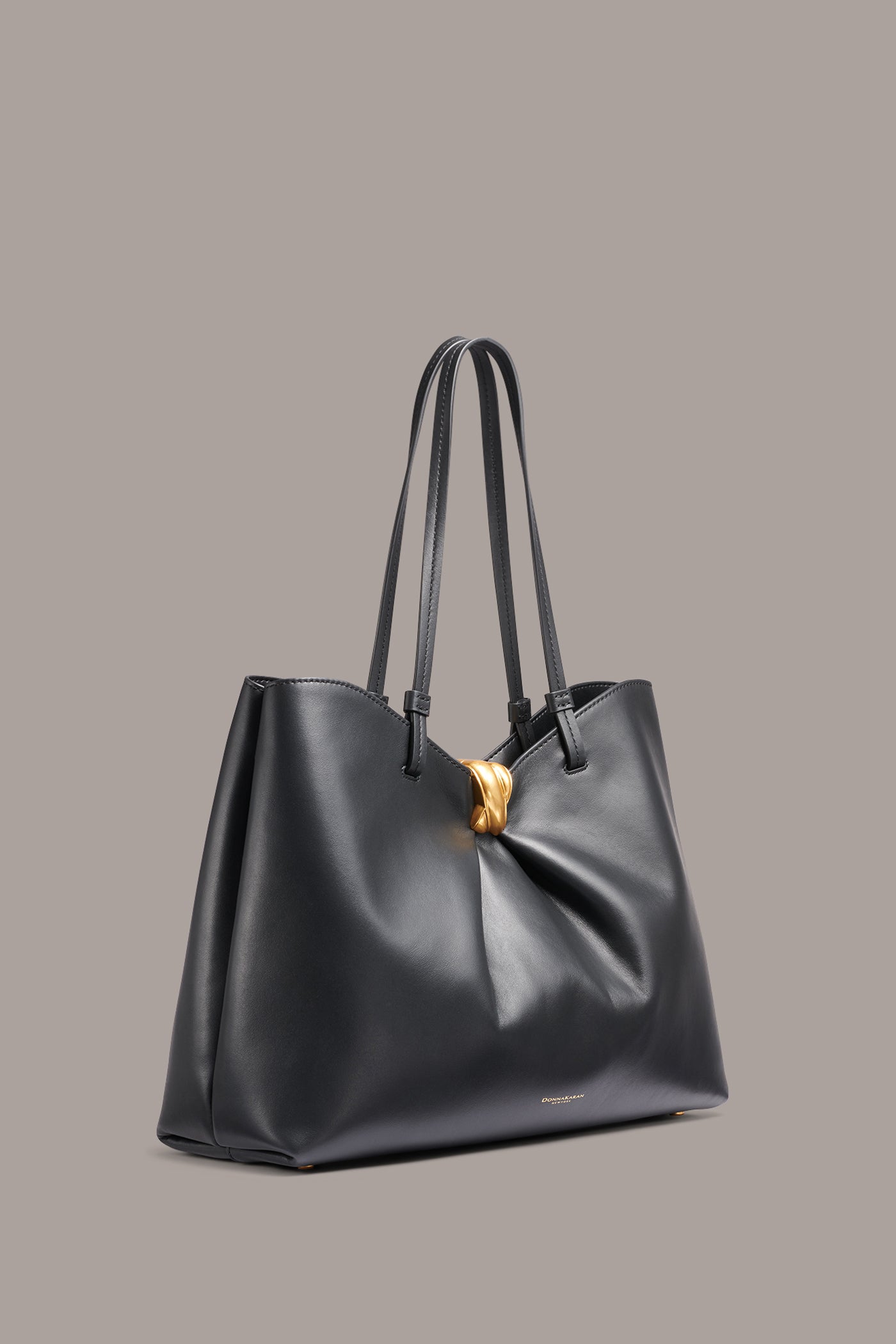 Black / Gold CAMBRIC TOTE Donna Karan