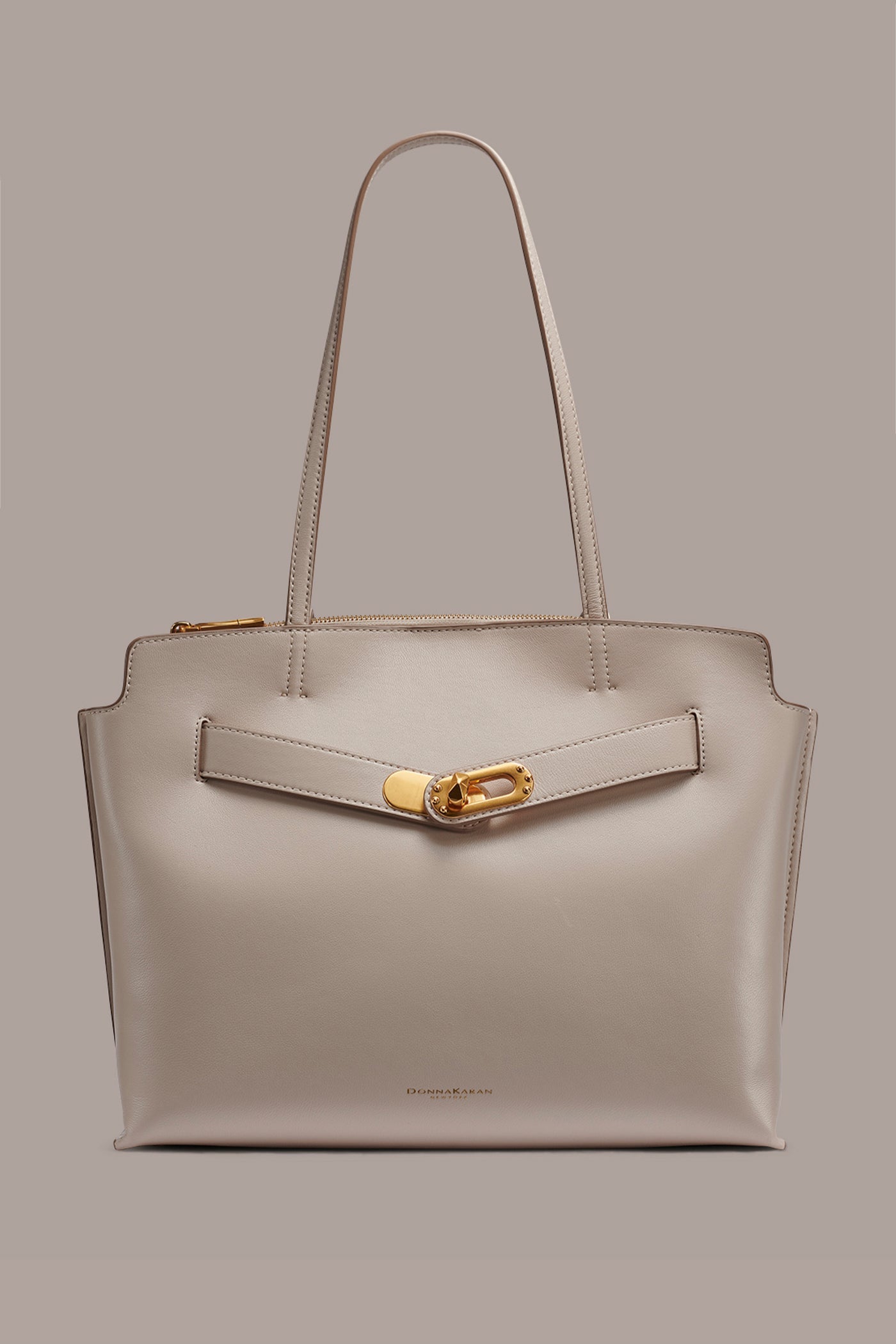 Sand BRIDGEHAMPTON LEATHER TOTE Donna Karan