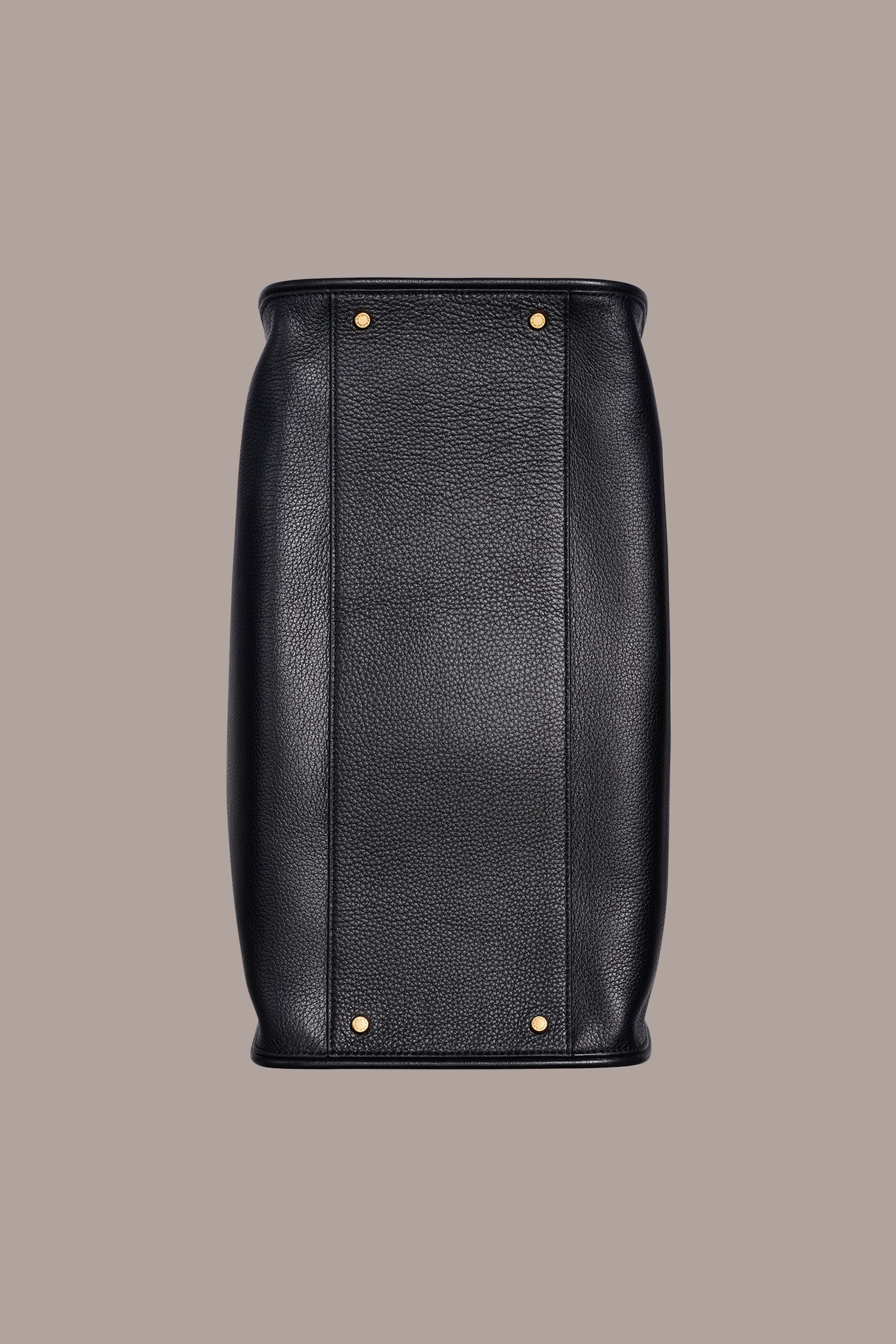 Black / Gold SATIN LEATHER TOTE Donna Karan