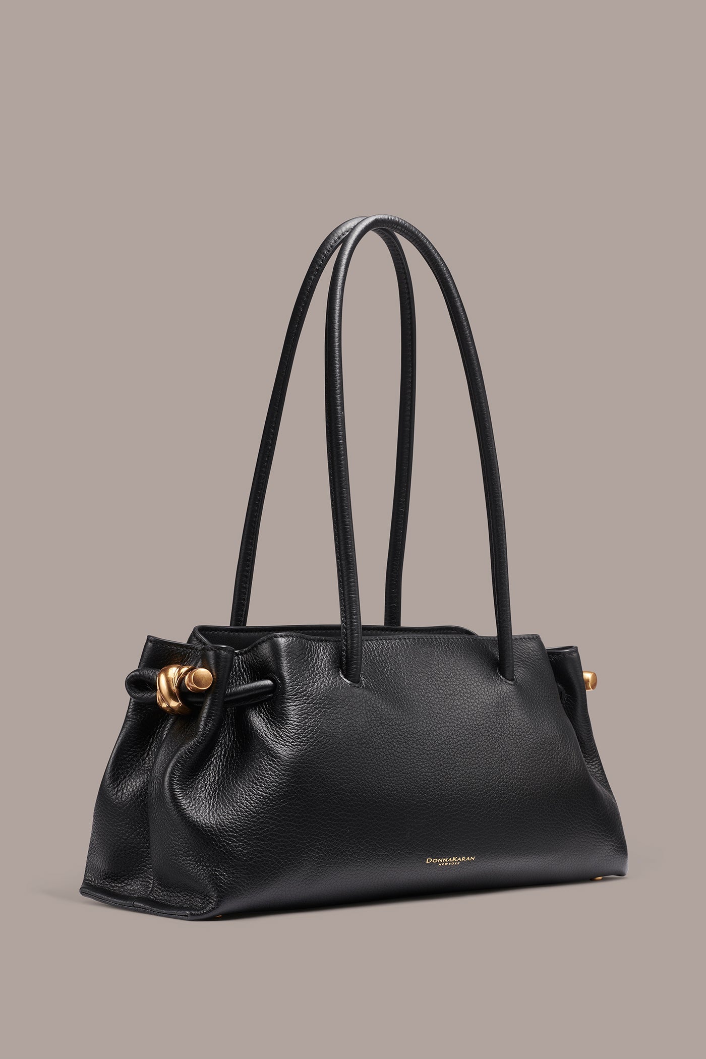 BLACK/GOLD CASHMERE MEDIUM TOTE Donna Karan