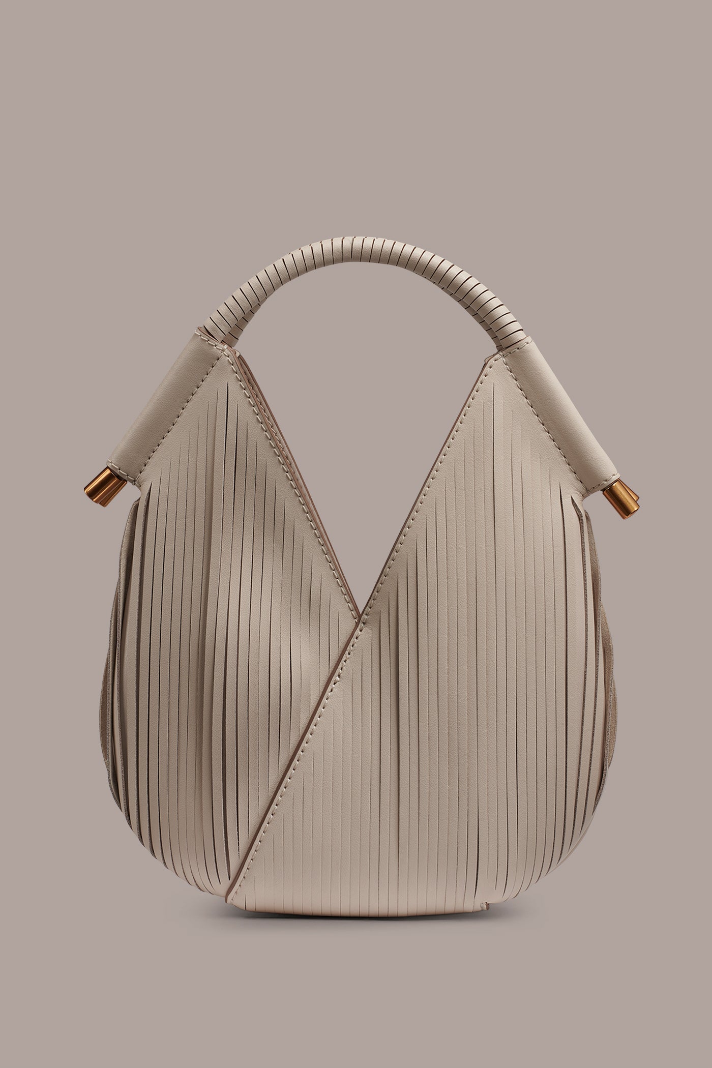Sand BALDWIN LASER-CUT LEATHER MICRO CROSSBODY BAG Donna Karan