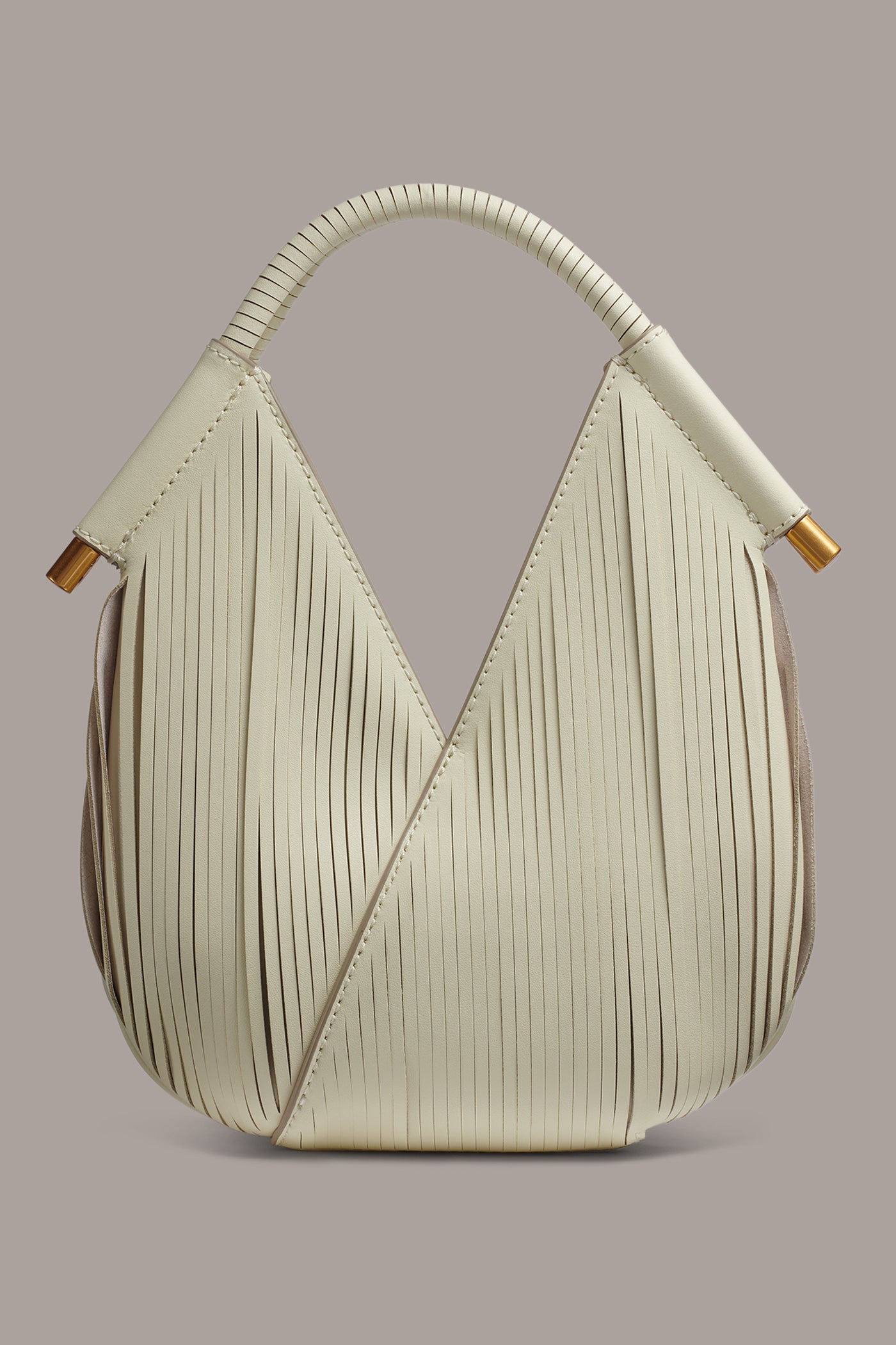 Butter Cream BALDWIN LASER-CUT LEATHER MICRO CROSSBODY BAG Donna Karan
