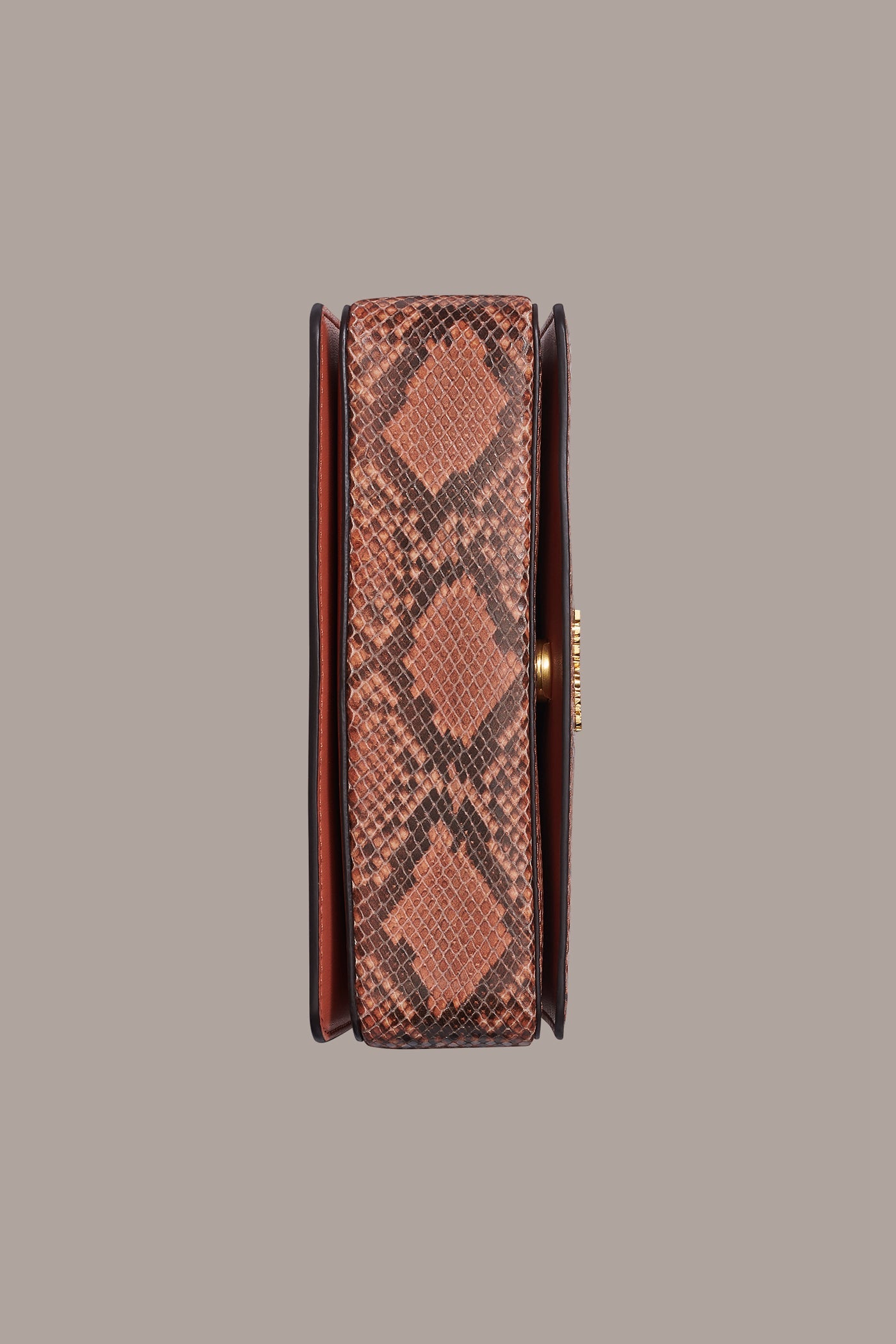 Amber JERICHO SNAKE-EFFECT LEATHER SHOULDER BAG Donna Karan