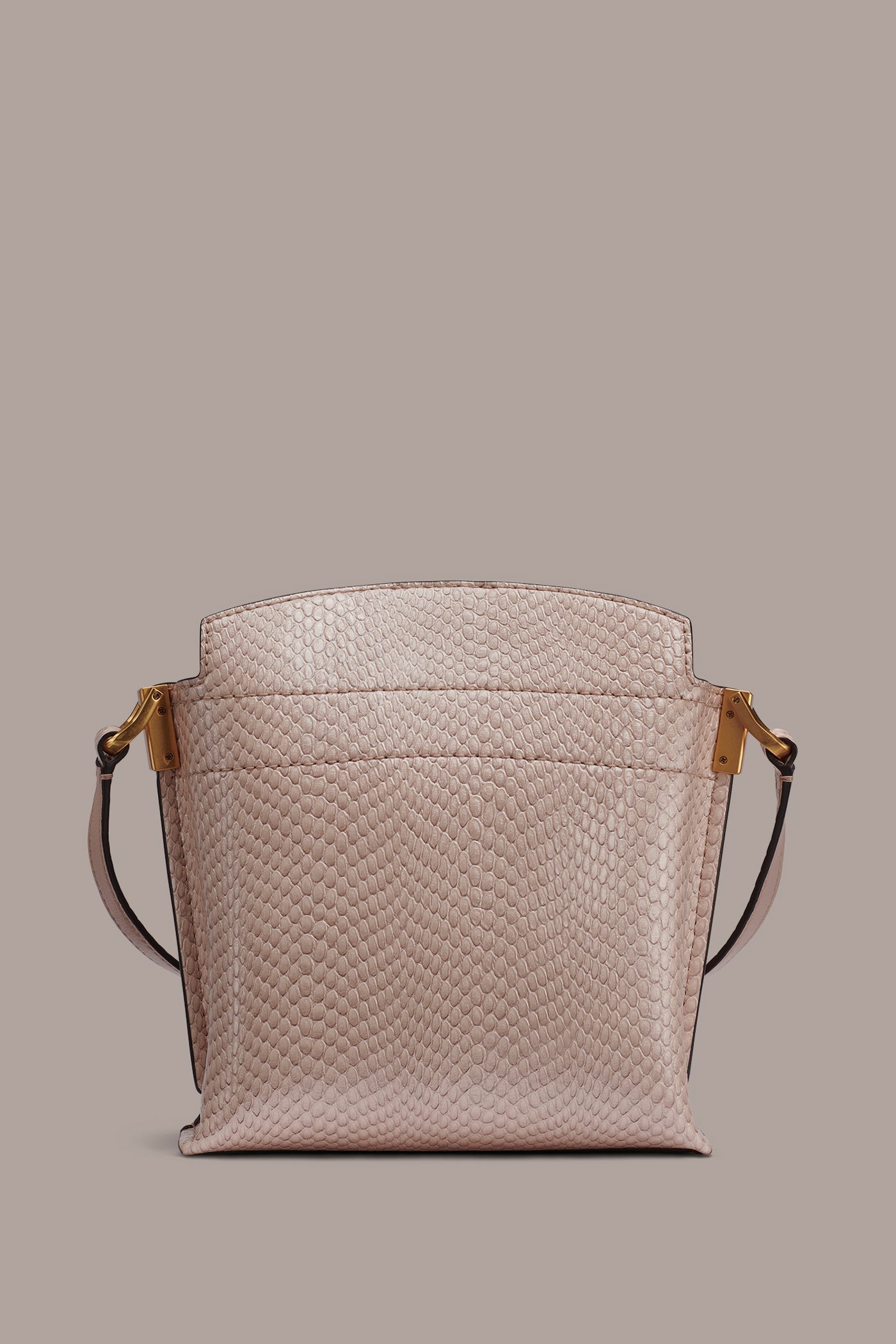 Snow Petal BRIDGEHAMPTON SNAKE-EFFECT LEATHER CROSSBODY BAG Donna Karan