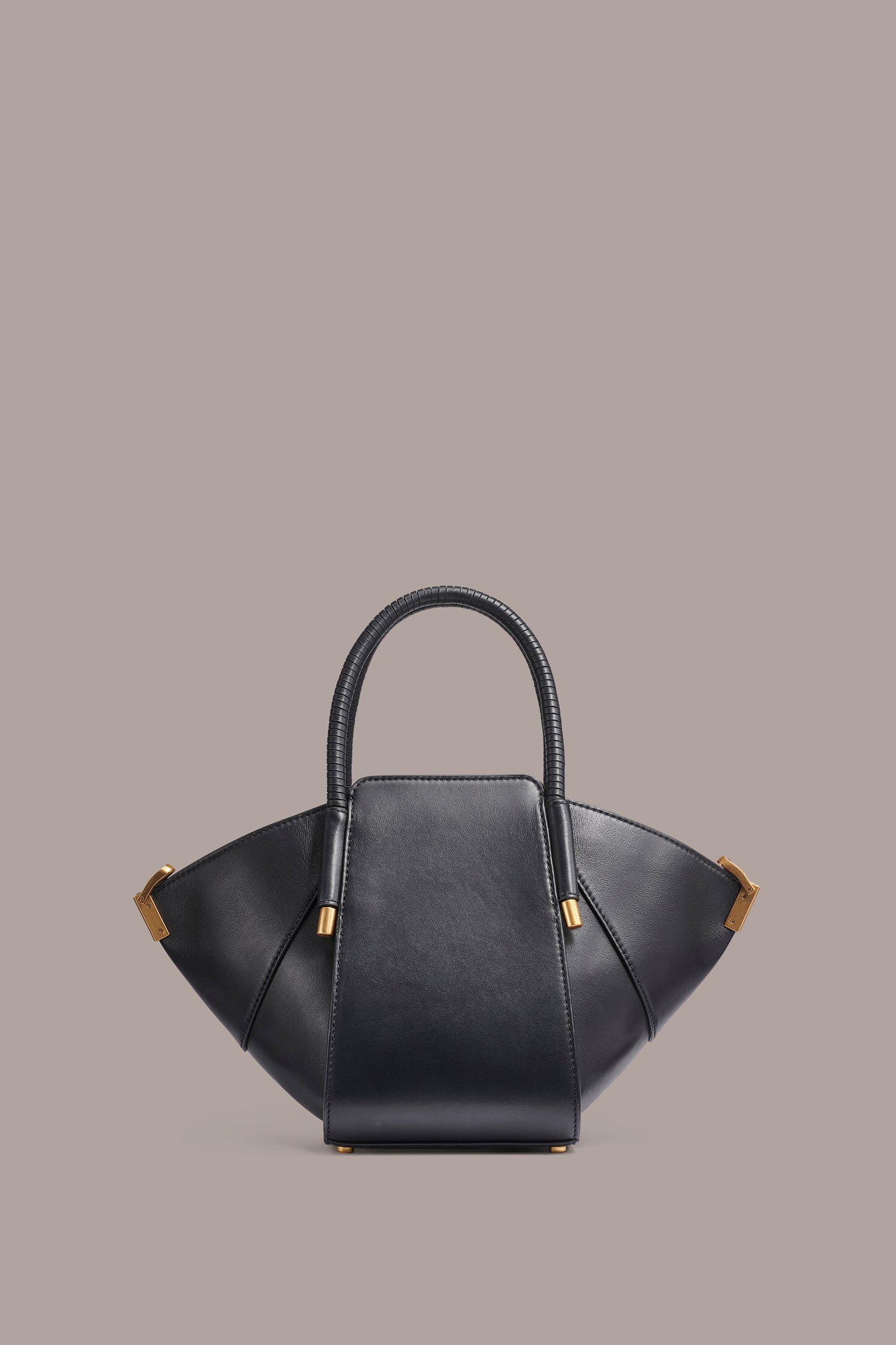 Black / Gold BALDWIN LEATHER CROSSBODY BAG Donna Karan