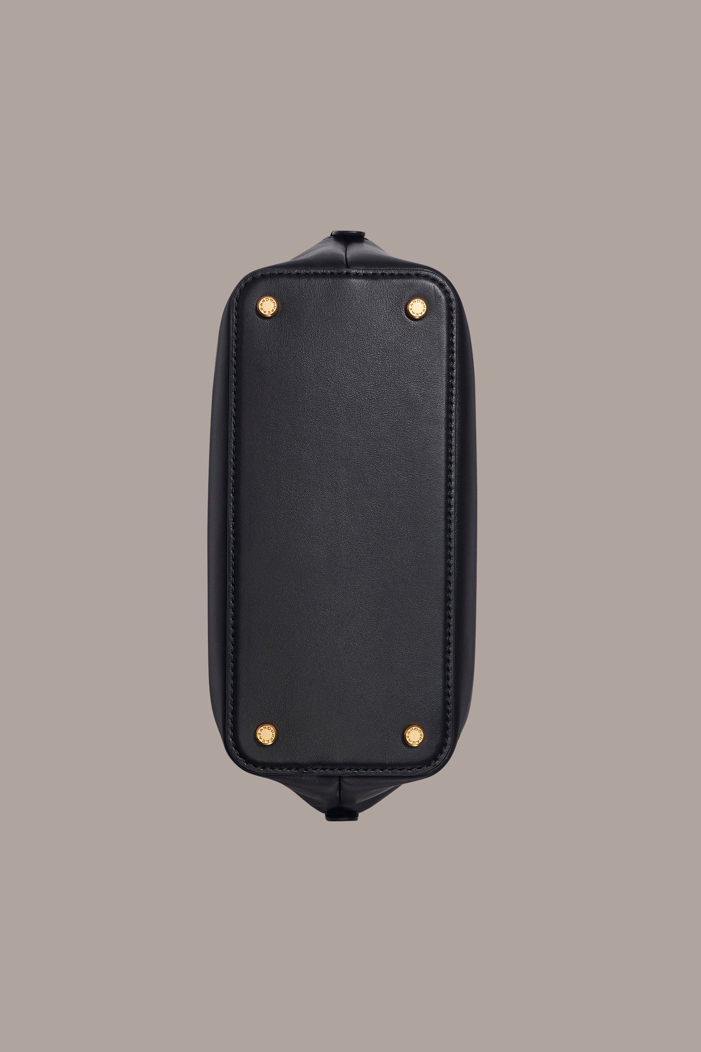 Black / Gold OXFORD LEATHER CROSSBODY BAG Donna Karan
