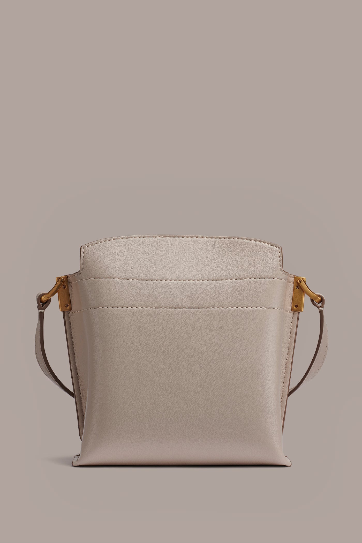 Sand BRIDGEHAMPTON LEATHER CROSSBODY BAG Donna Karan
