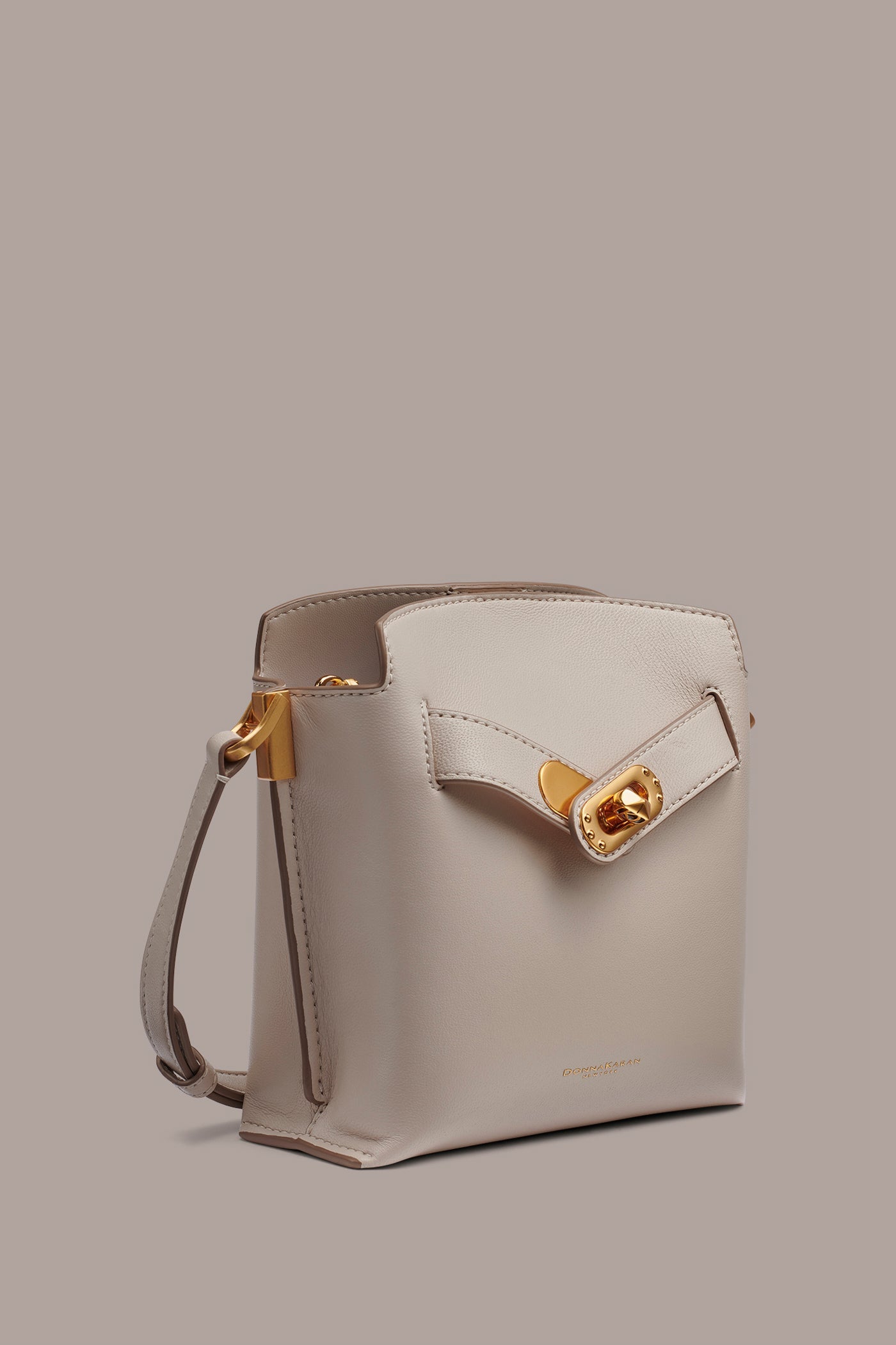 Sand BRIDGEHAMPTON LEATHER CROSSBODY BAG Donna Karan