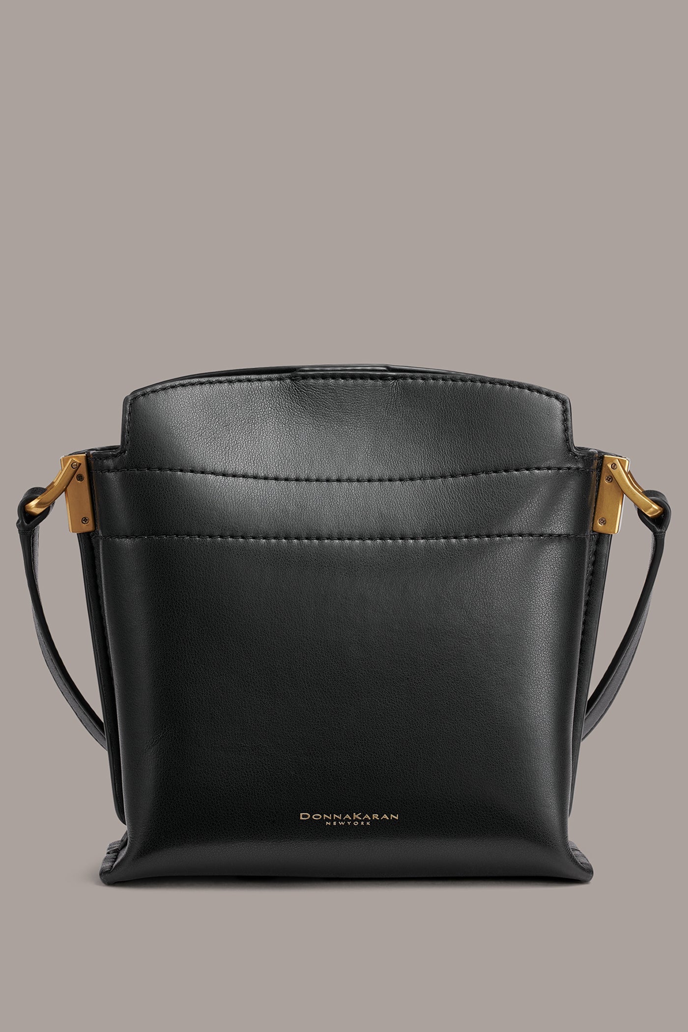 Black BRIDGEHAMPTON LEATHER CROSSBODY BAG Donna Karan