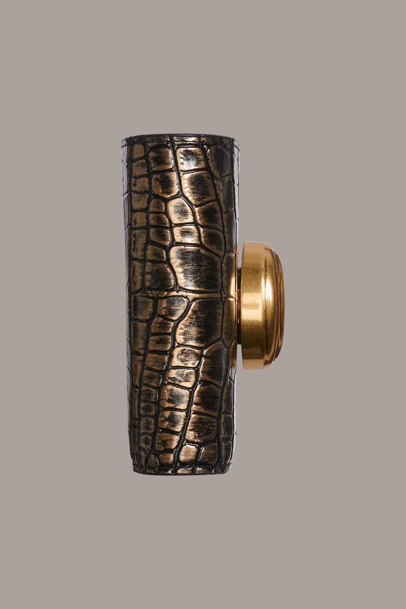 BLACK/GOLD VALLEY STREAM METALLIC CROC-EFFECT SMALL WALLET Donna Karan