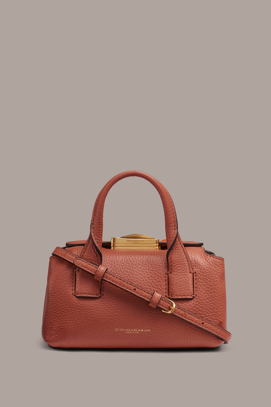 Amber AMAGANSETT LEATHER MINI SATCHEL BAG Donna Karan