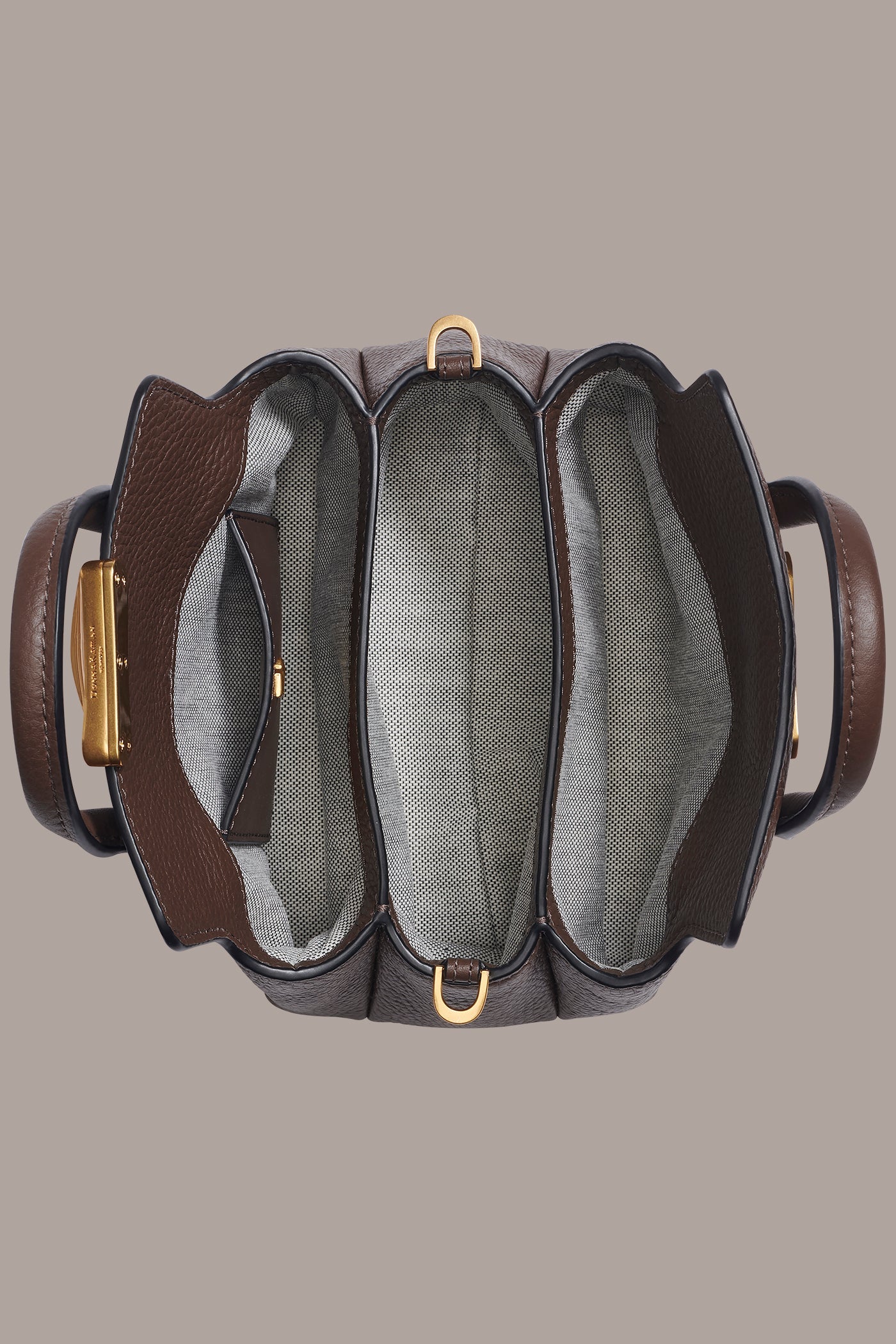 Umber AMAGANSETT LEATHER MINI SATCHEL BAG Donna Karan