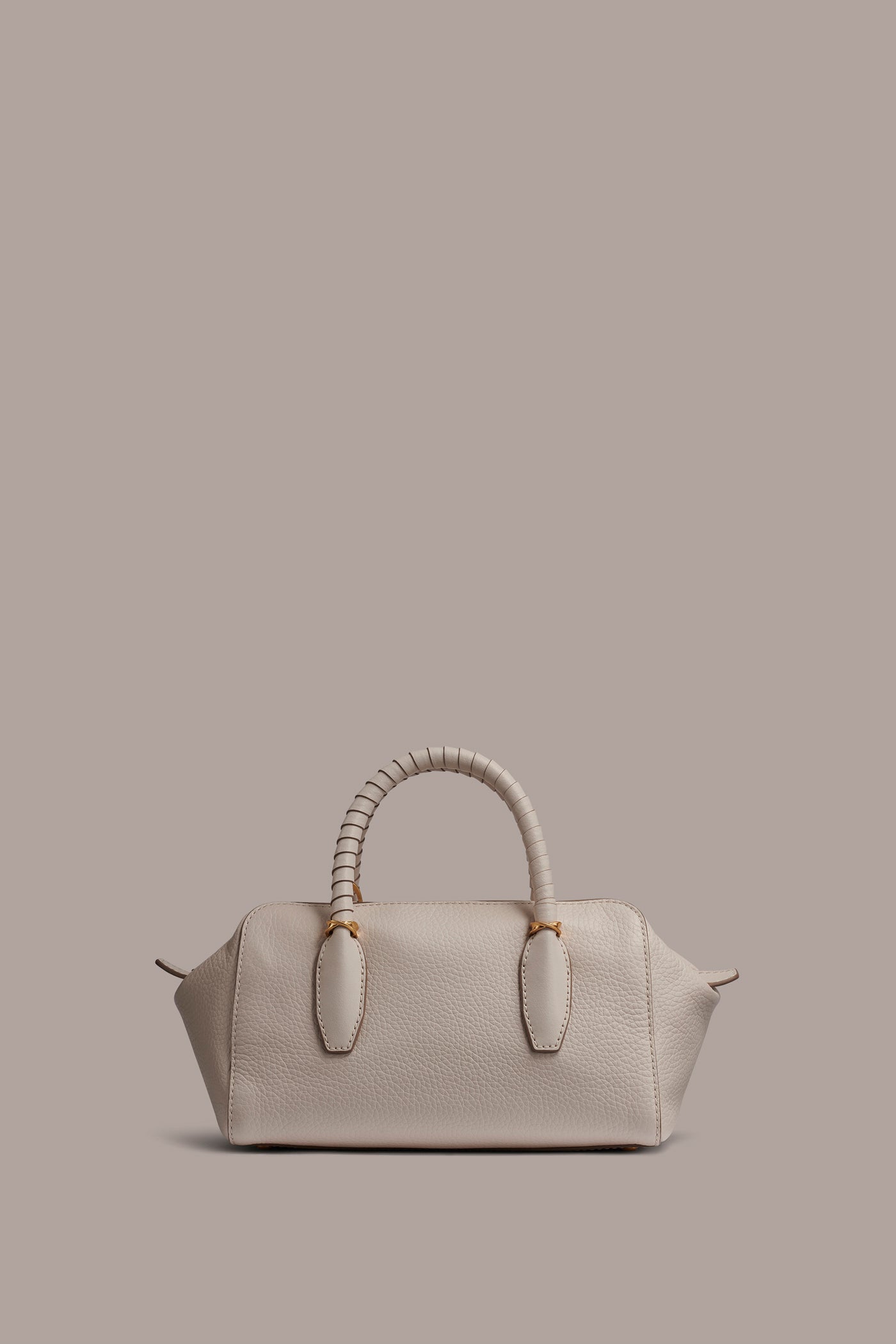 Sand CHANTILLY LEATHER MINI SATCHEL BAG Donna Karan