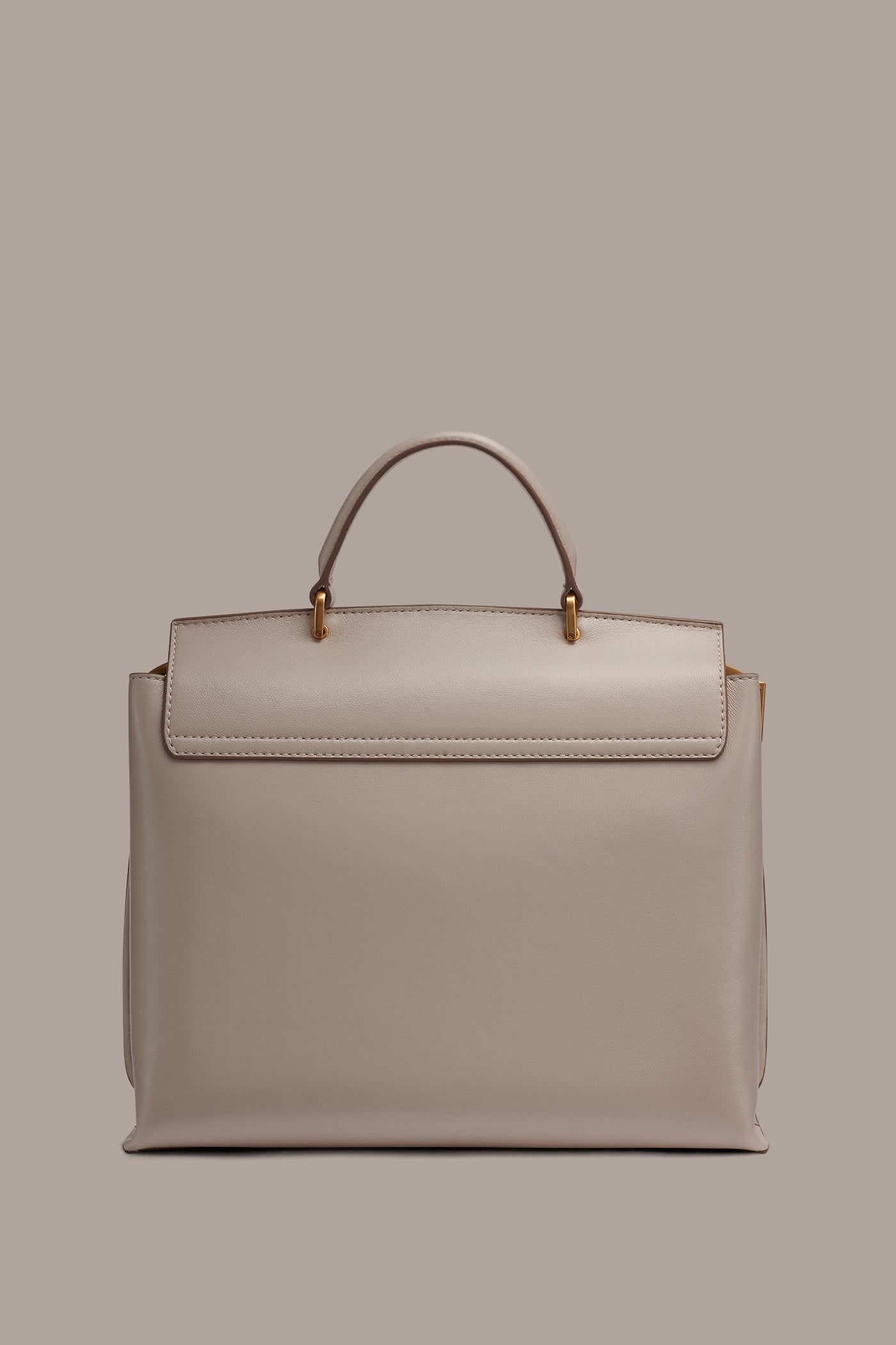 Sand BRIDGEHAMPTON LEATHER SATCHEL BAG Donna Karan