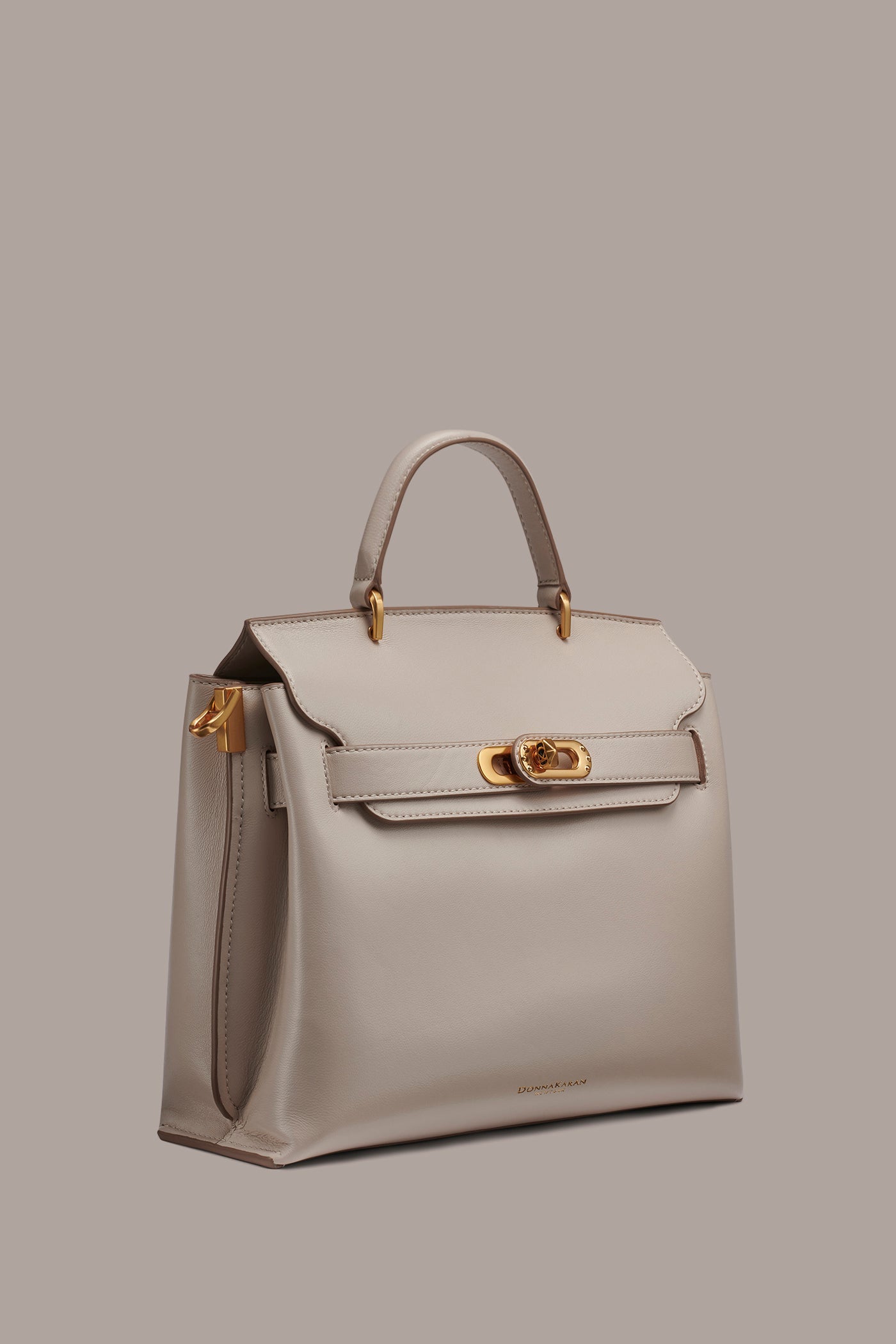 Sand BRIDGEHAMPTON LEATHER SATCHEL BAG Donna Karan