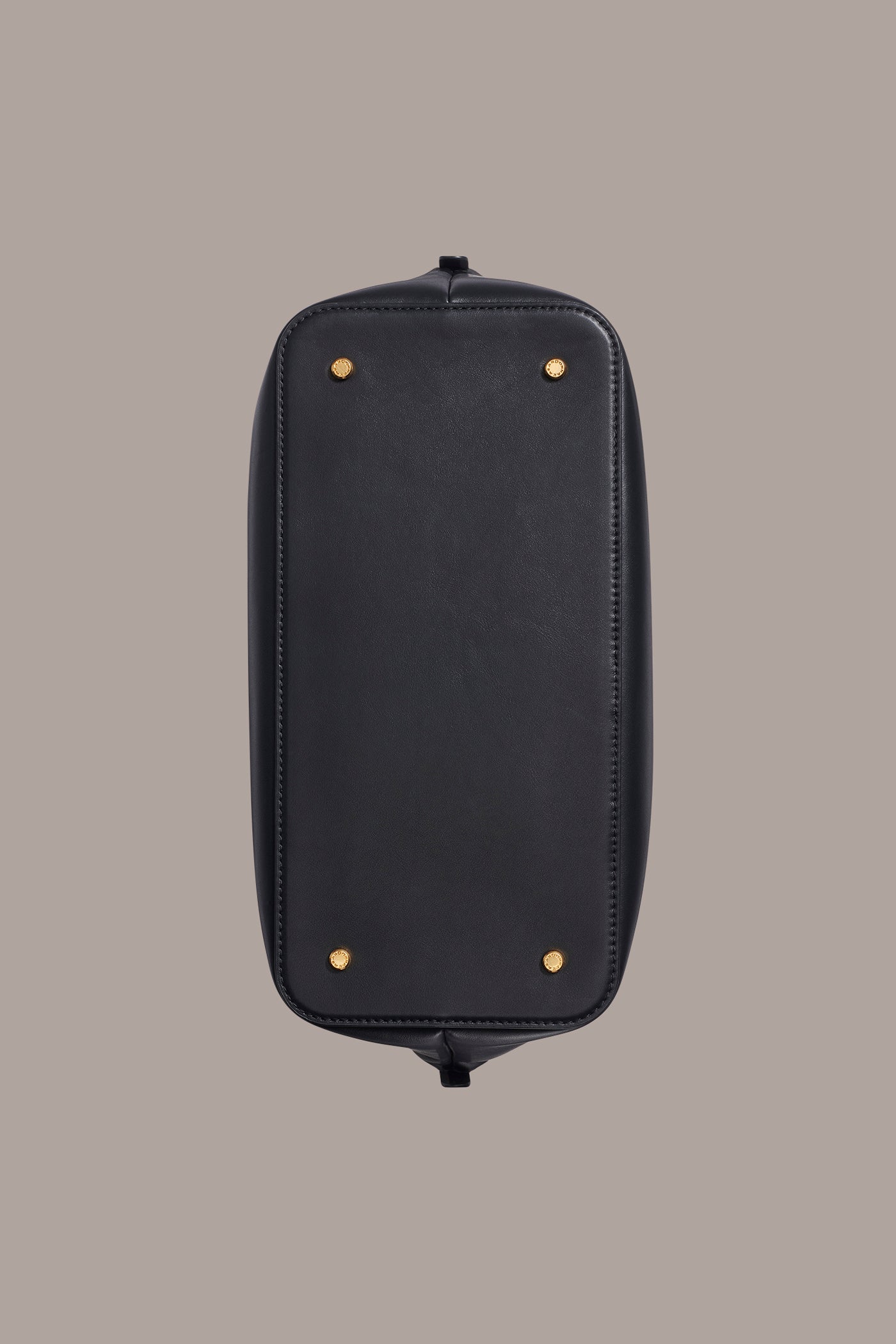 Black / Gold OXFORD LEATHER SATCHEL BAG Donna Karan
